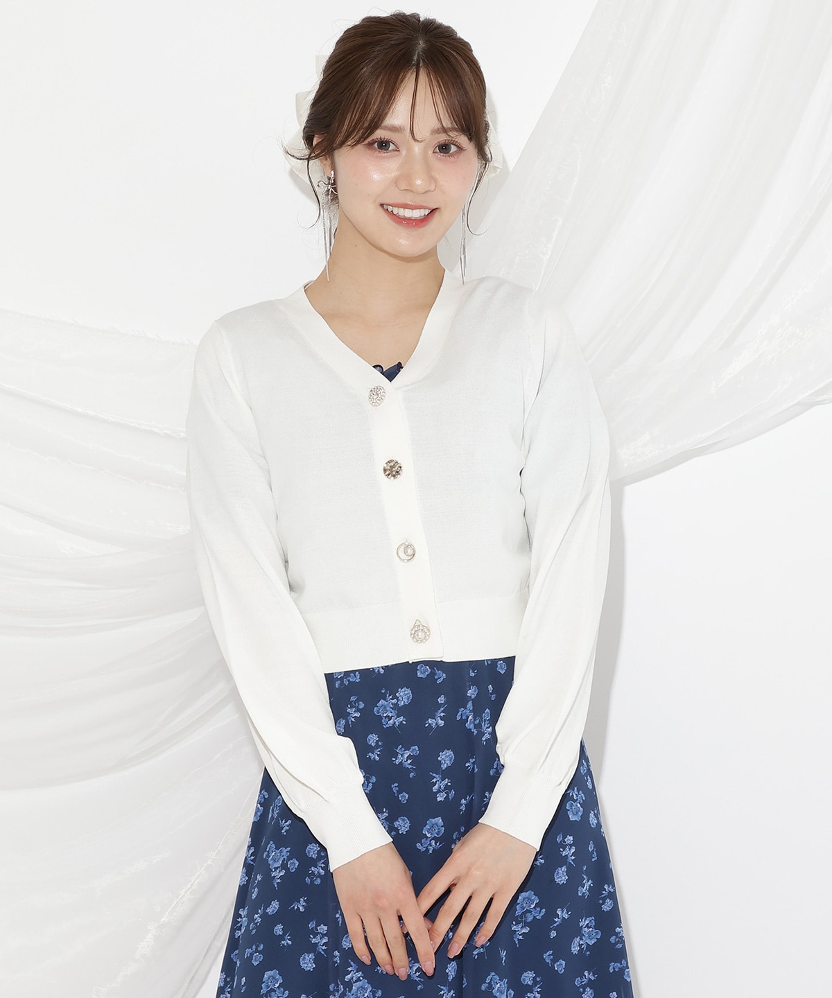 アソートボタンUVカットカーディガン