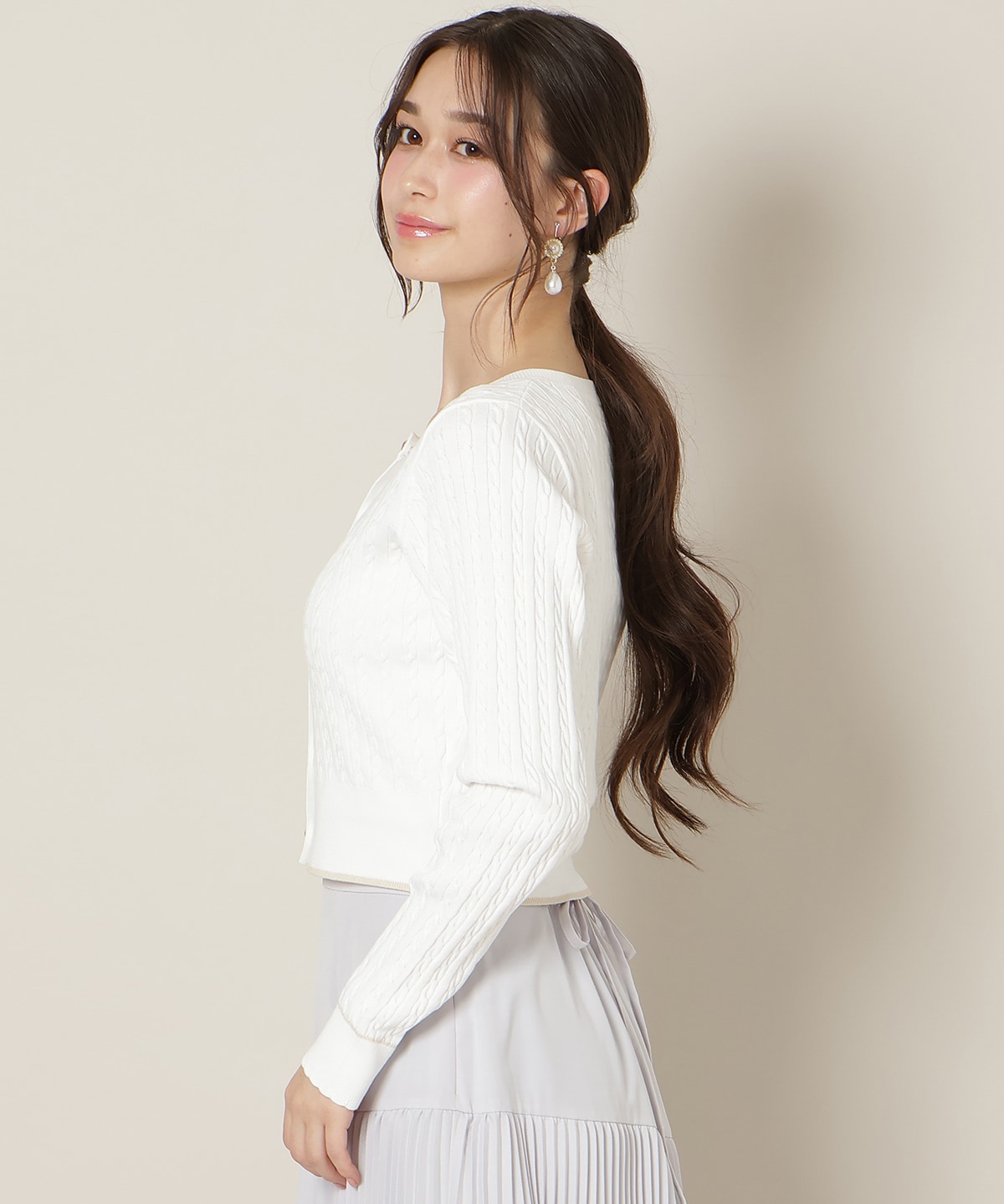 ミニケーブルコンパクトカーディガン