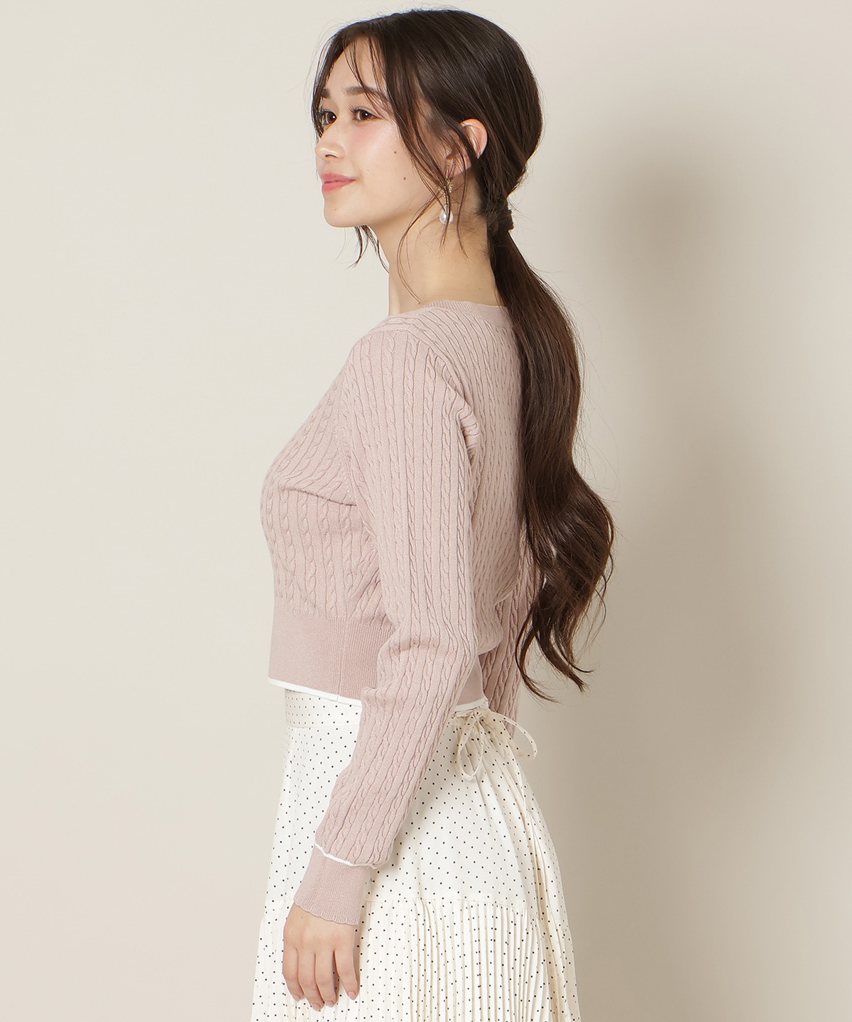 ミニケーブルコンパクトカーディガン