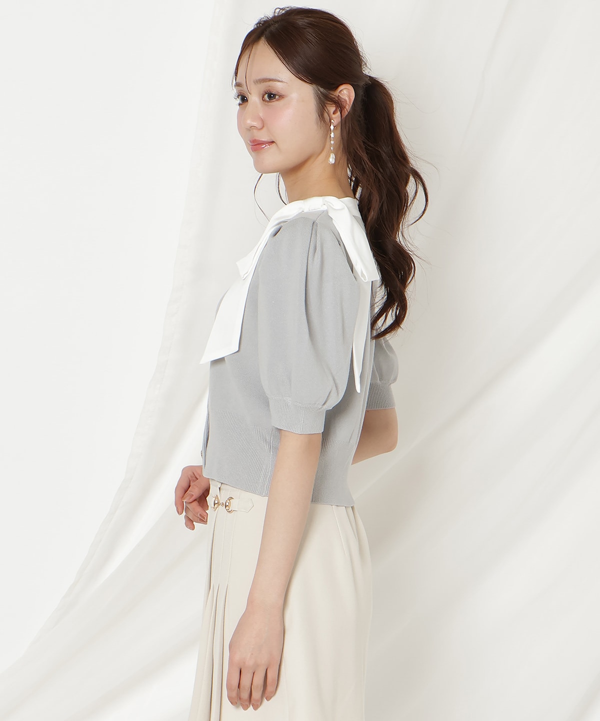 【2/27(fri)発売】リボンパフカーディガン