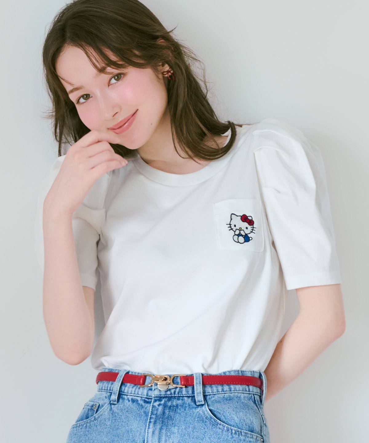 【7/16(thu)10時発売】WILLSELECTION×HELLO KITTY 刺繍カットトップス