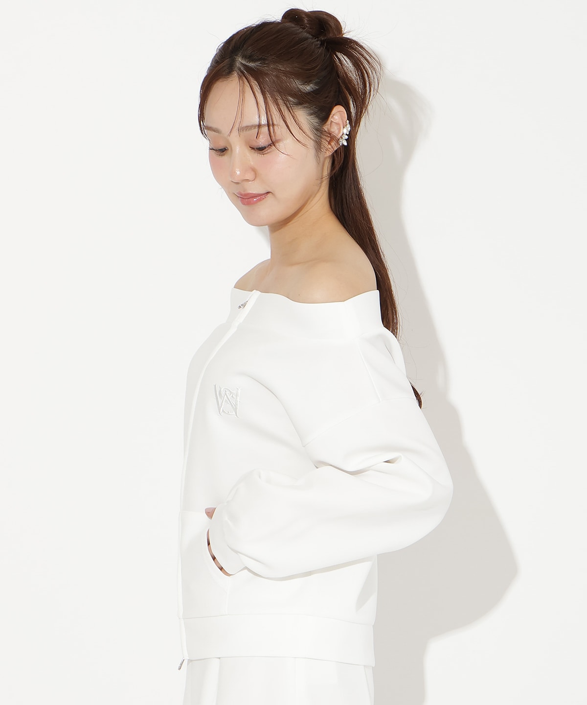 【3/12(thu)10時発売】ダブルZIPオフショルスウェットトップス