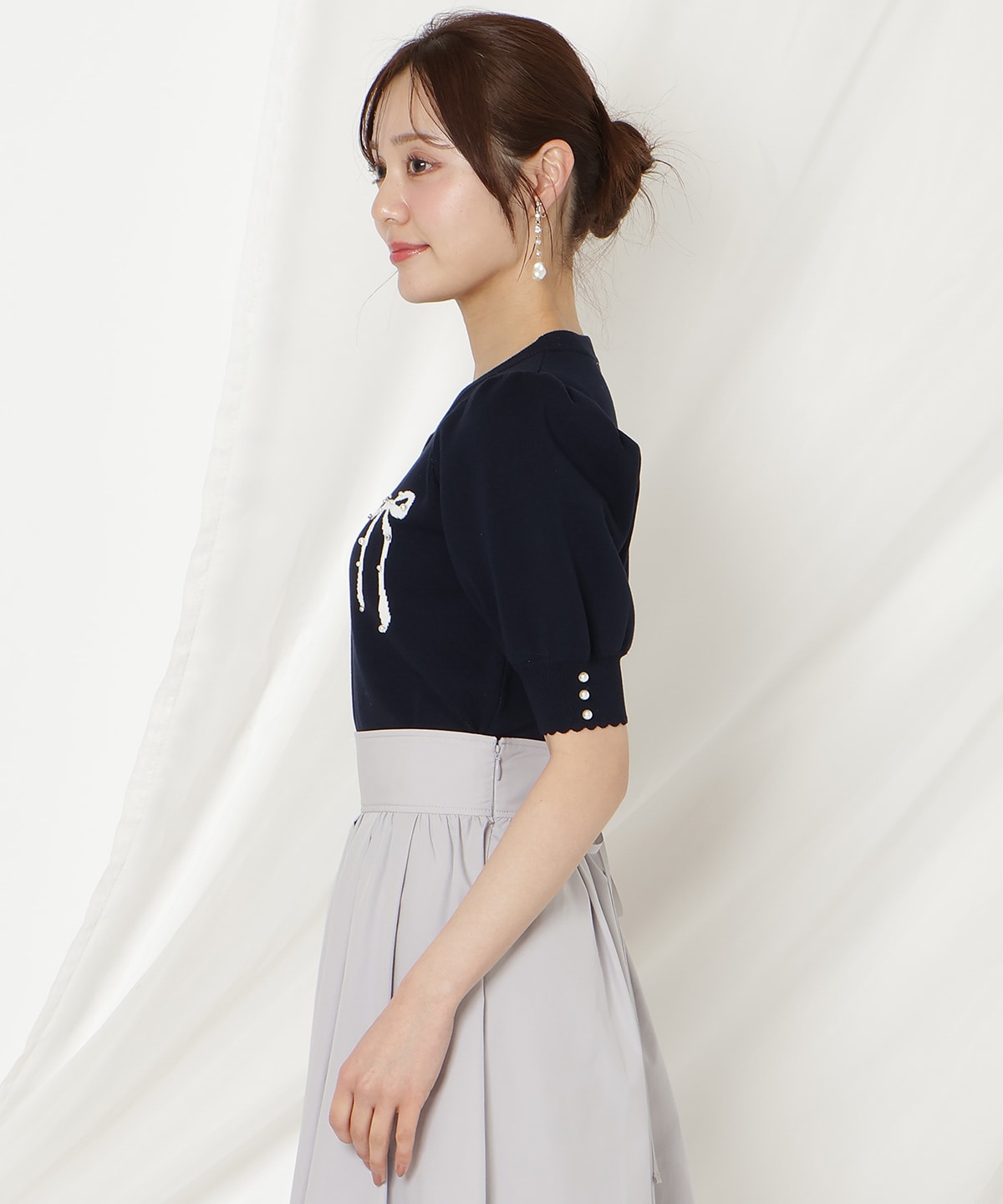 【2/27(fri)発売】リボンジャガードパフニット