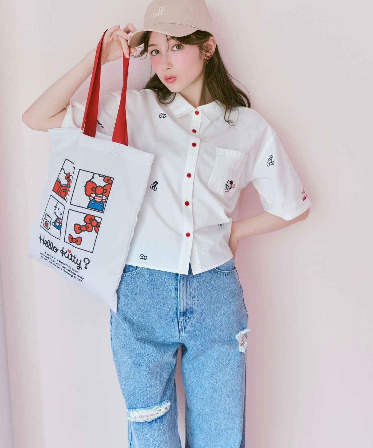 【8/7(fri)20時発売】WILLSELECTION×HELLO KITTY トートバッグ