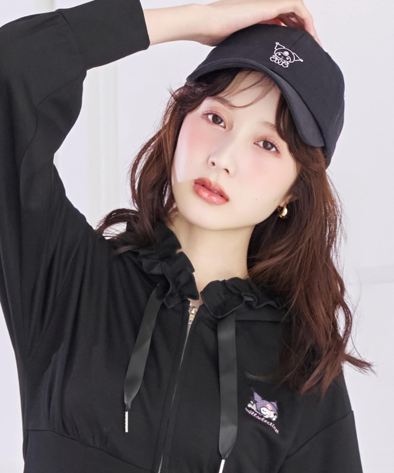 【9/17(thu)10時発売】WILLSELECTION×マイメロディ&クロミ バックリボン刺繍キャップ