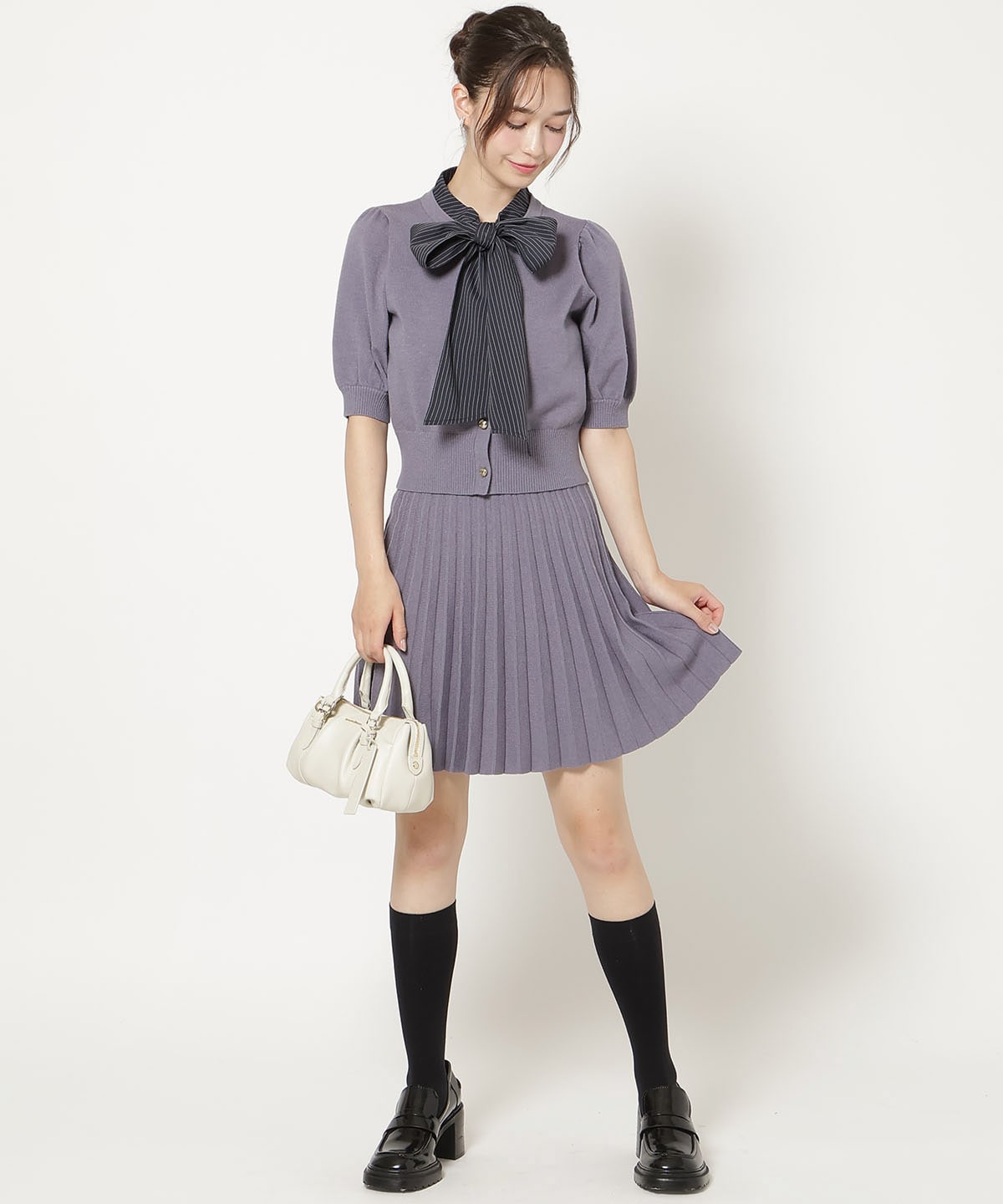 【9/10(thu)10時発売】プリーツニットスカート