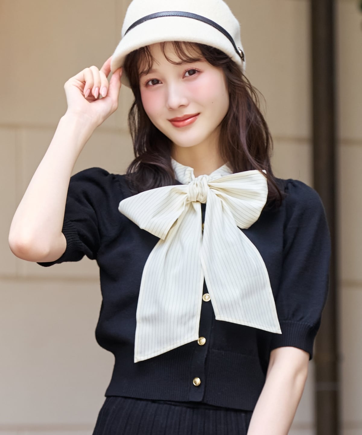 【9/10(thu)10時発売】リボンタイドッキングパフニット