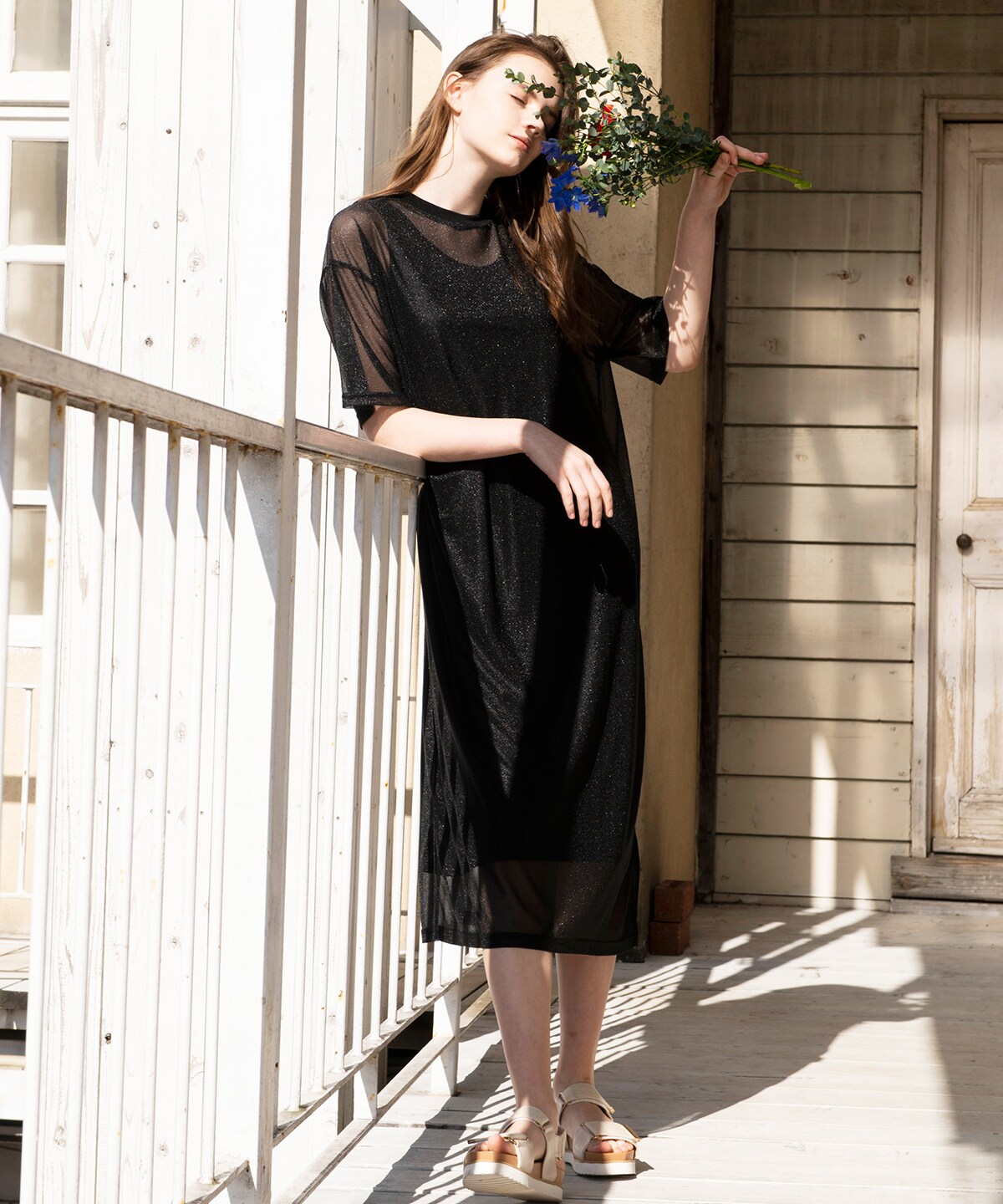 Home Collection シアーラメワンピース M クロ And Couture 公式オンラインショップ バーンデストローズ