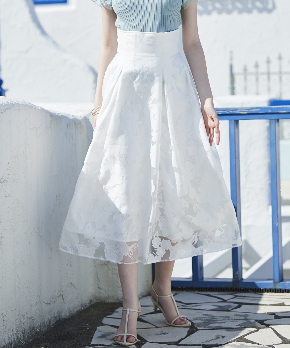 オパールフラワーフレアスカート(S オフホワイト): And Couture｜公式  