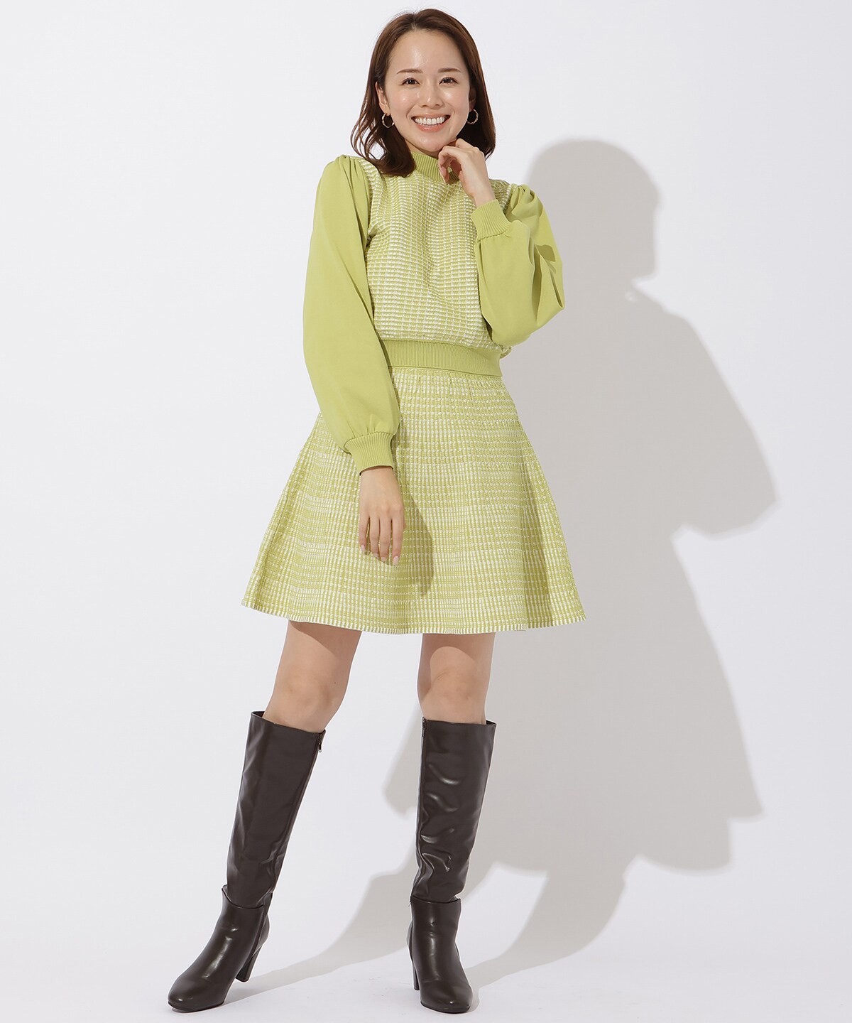 ジャガードニットプルオーバー