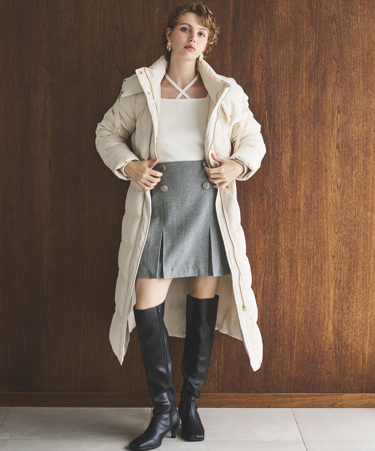 ツイードミニスカート