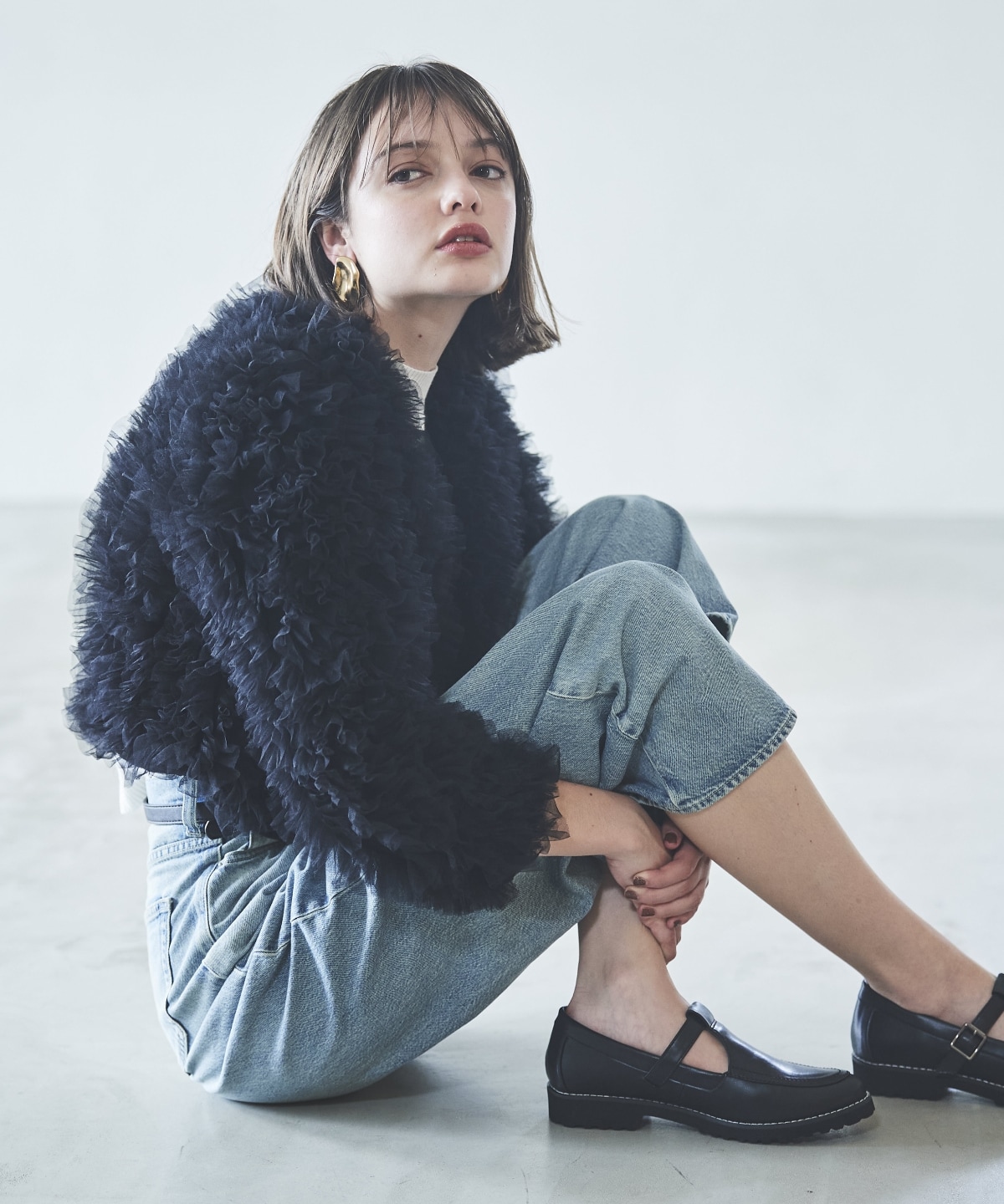 チュールフリルジャケット