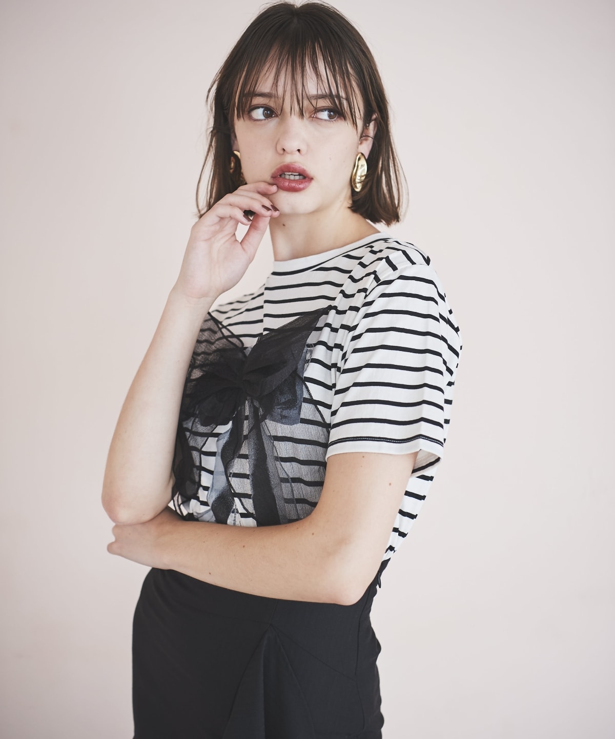 シアービッグリボンTシャツ