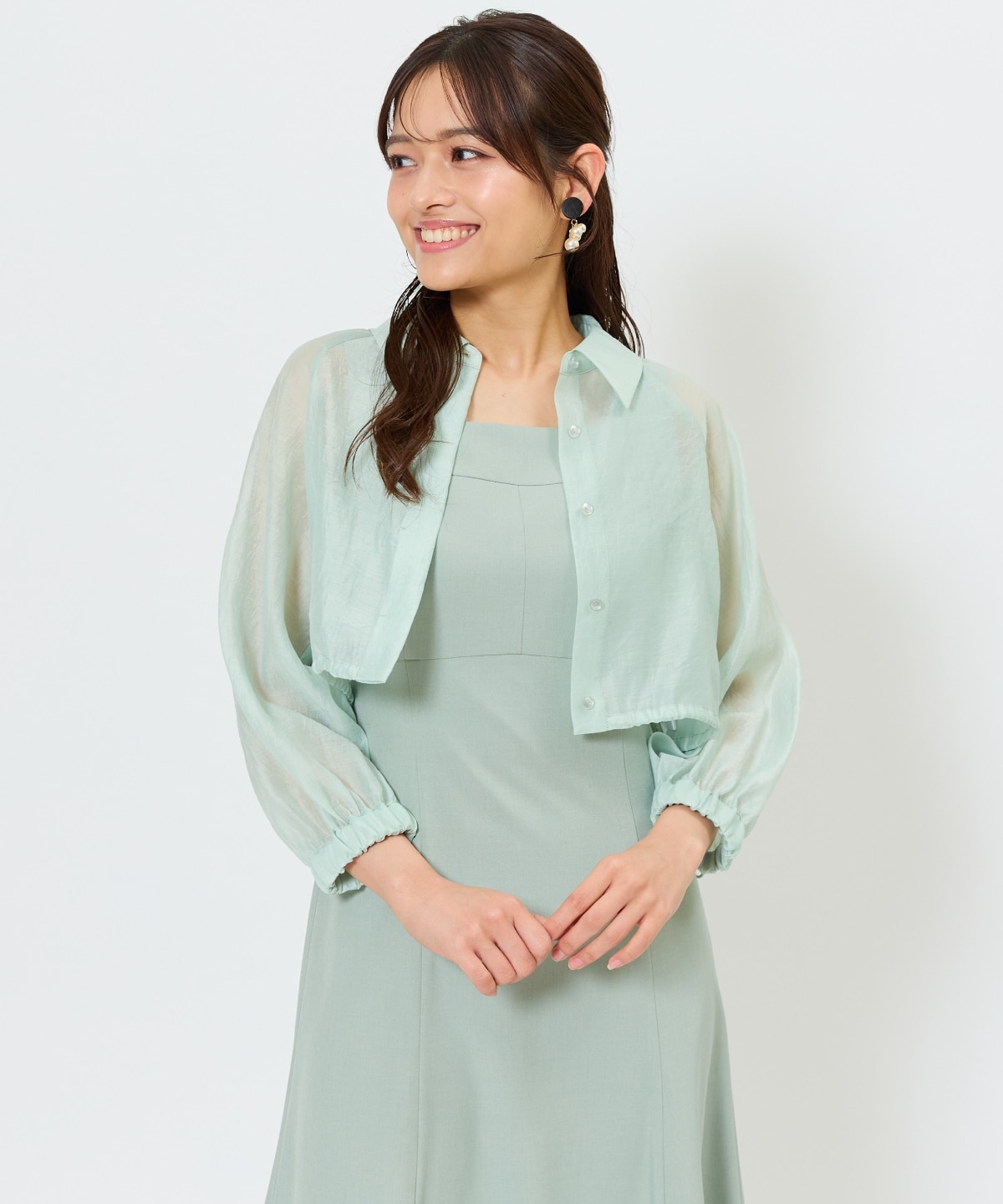 シアーシャツ&ワンピースSET