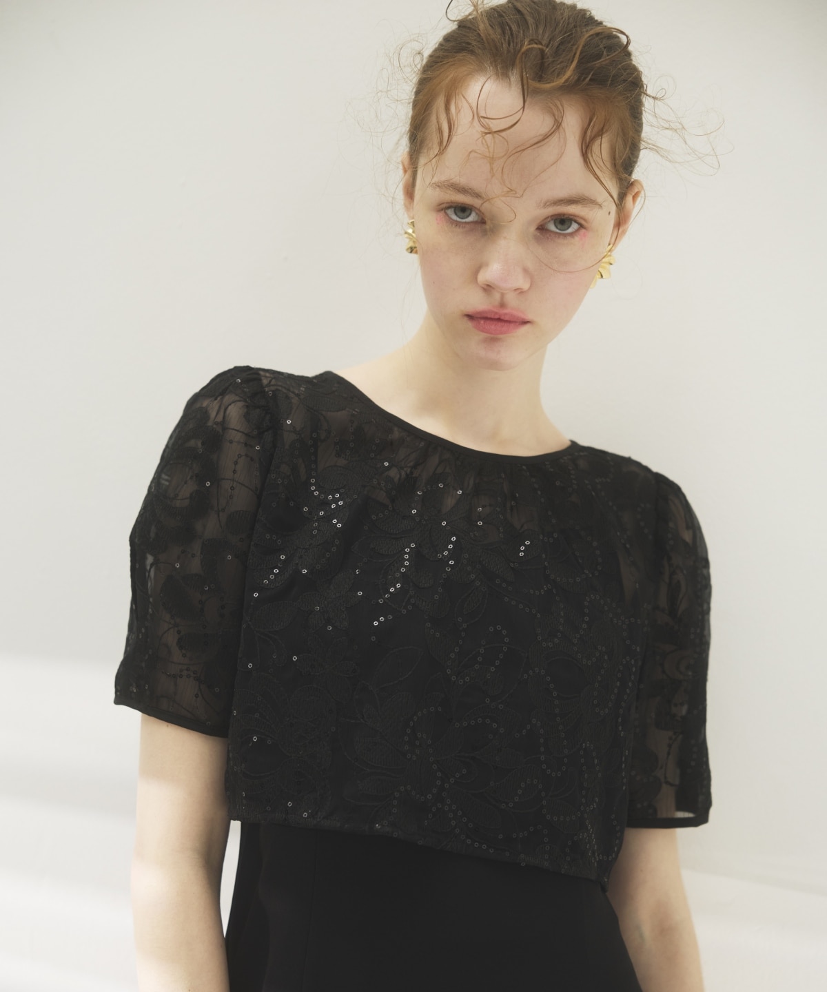 2WAYレースケープドレス