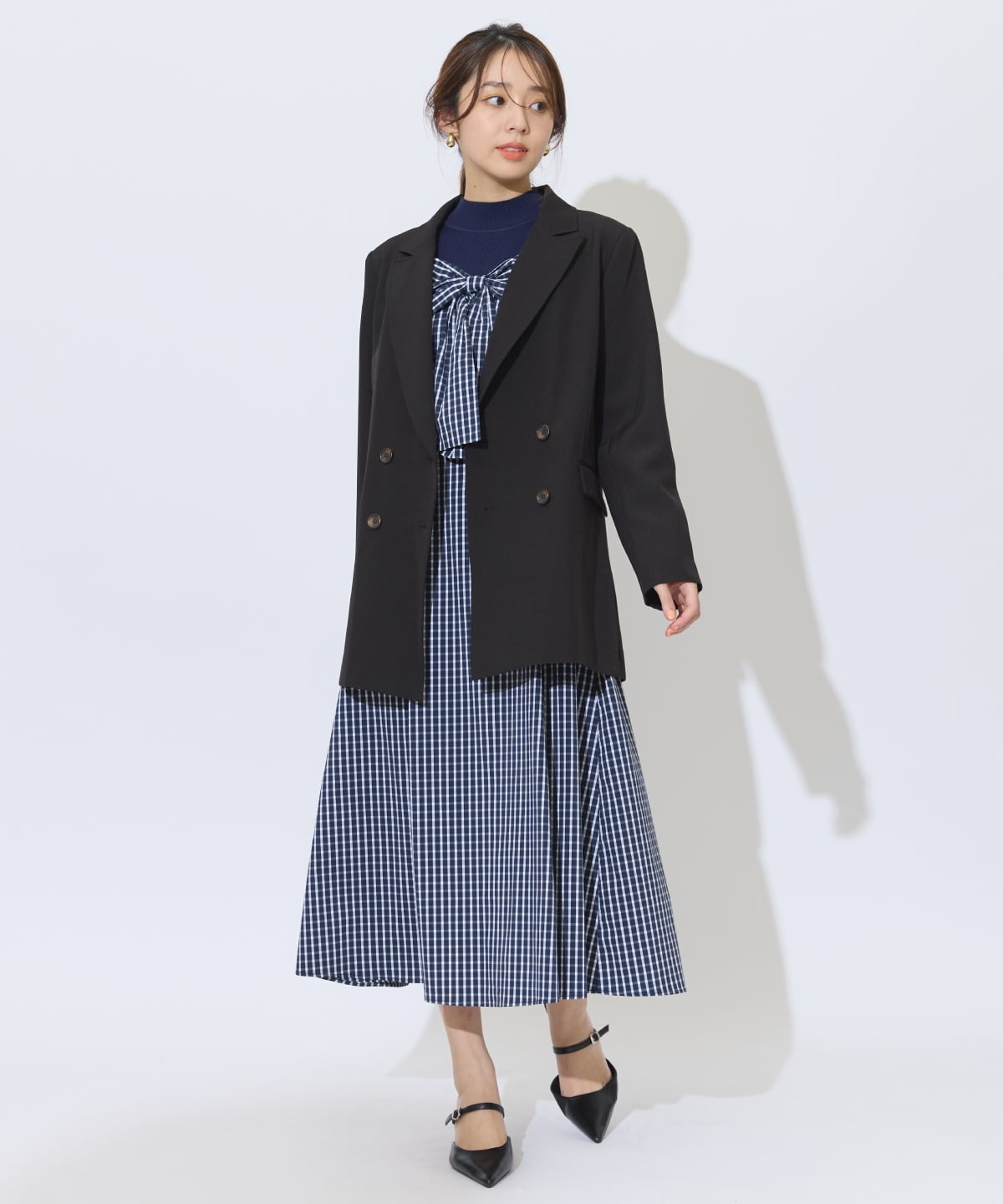 ダブルブレストオーバージャコット