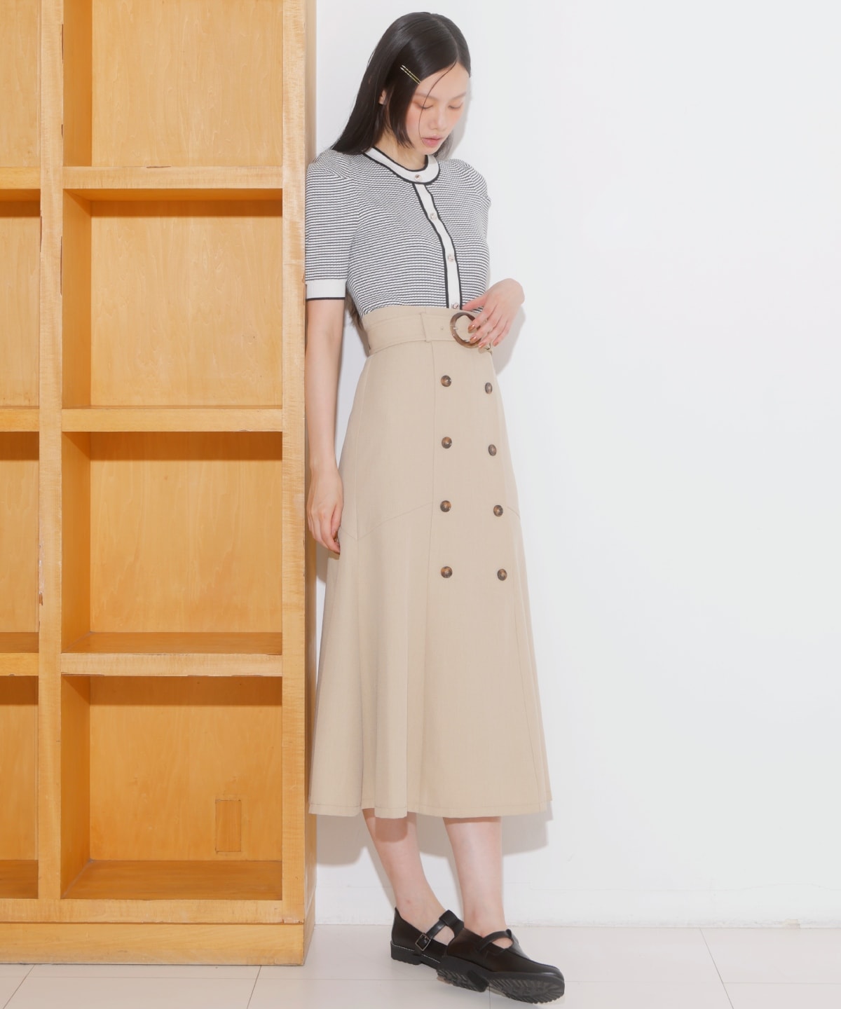 トレンチマーメイドスカート