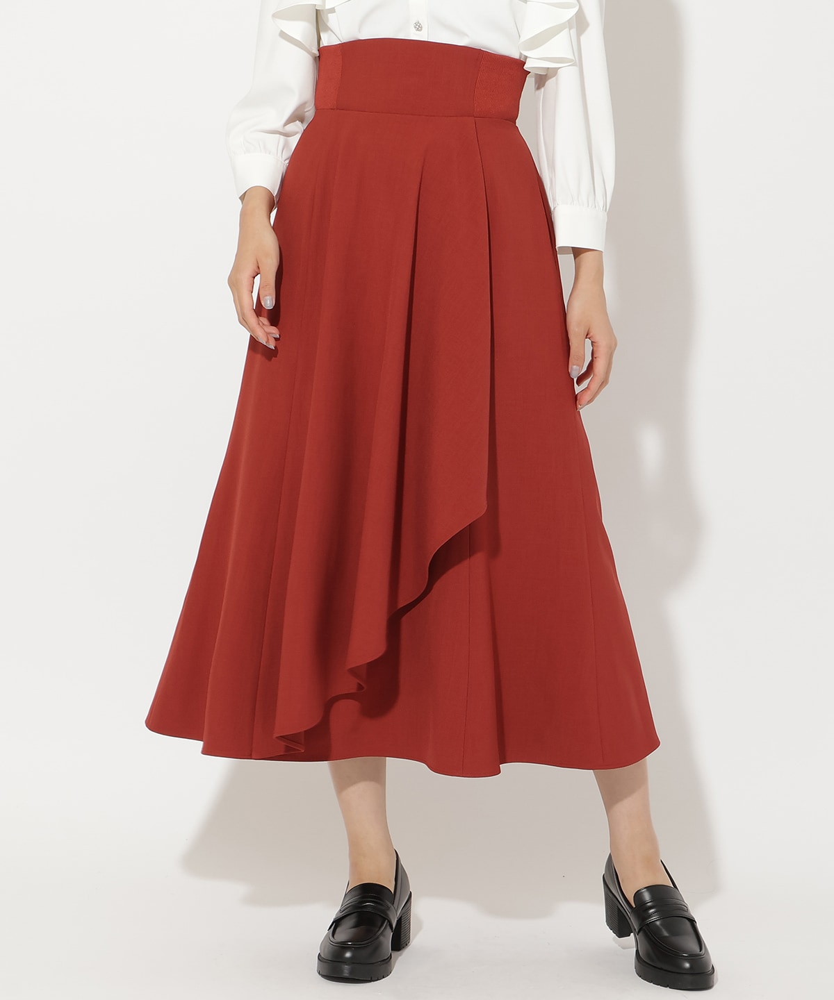 サイドリブラッフルマーメイドスカート