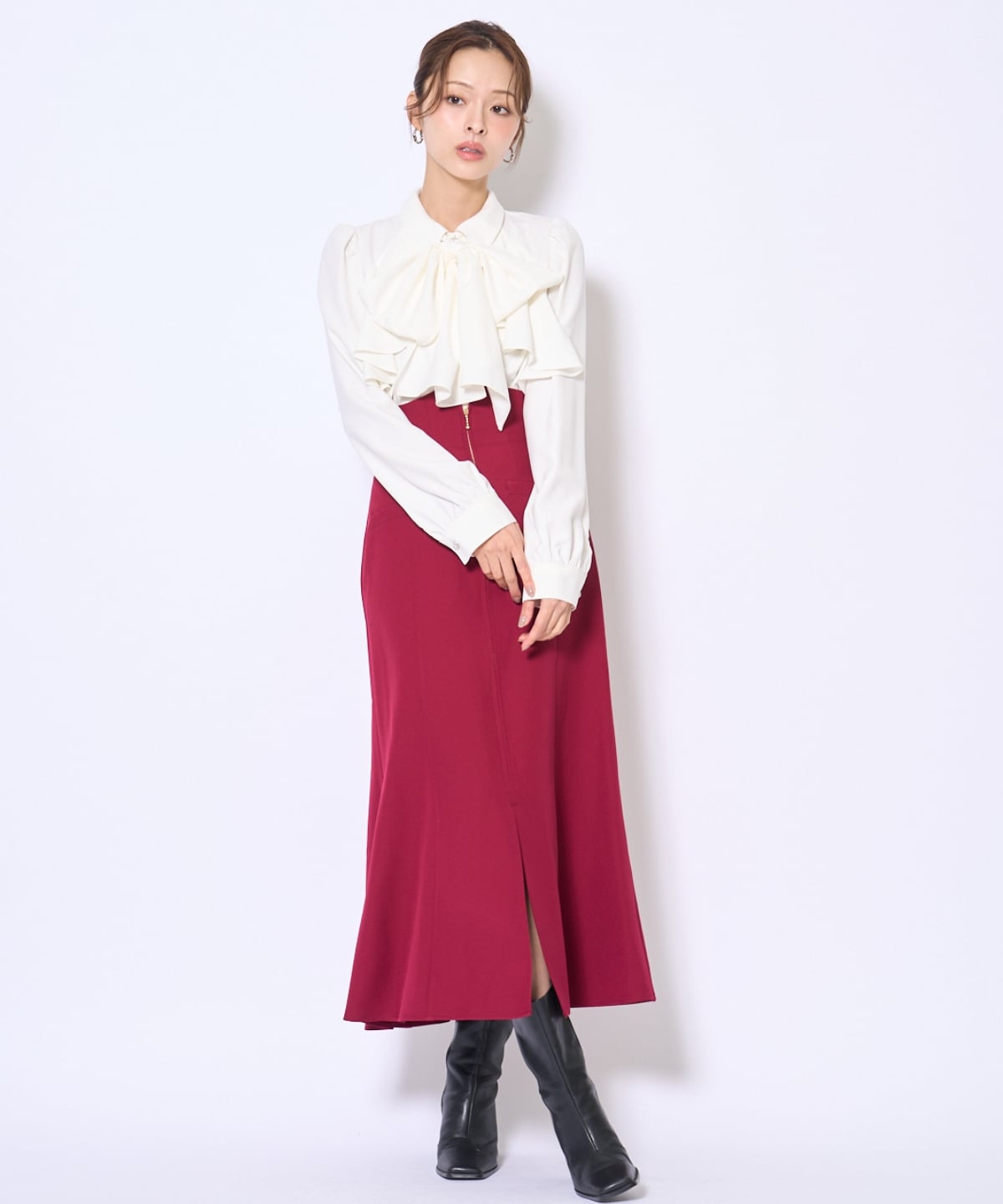 フロントZIPマーメイドスカート