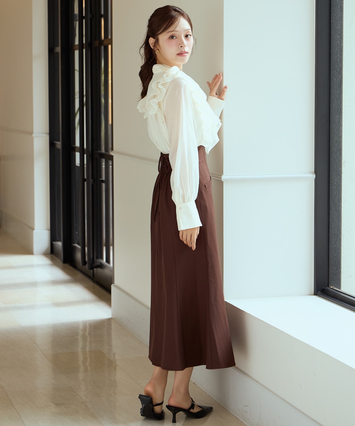 フロントZIPマーメイドスカート