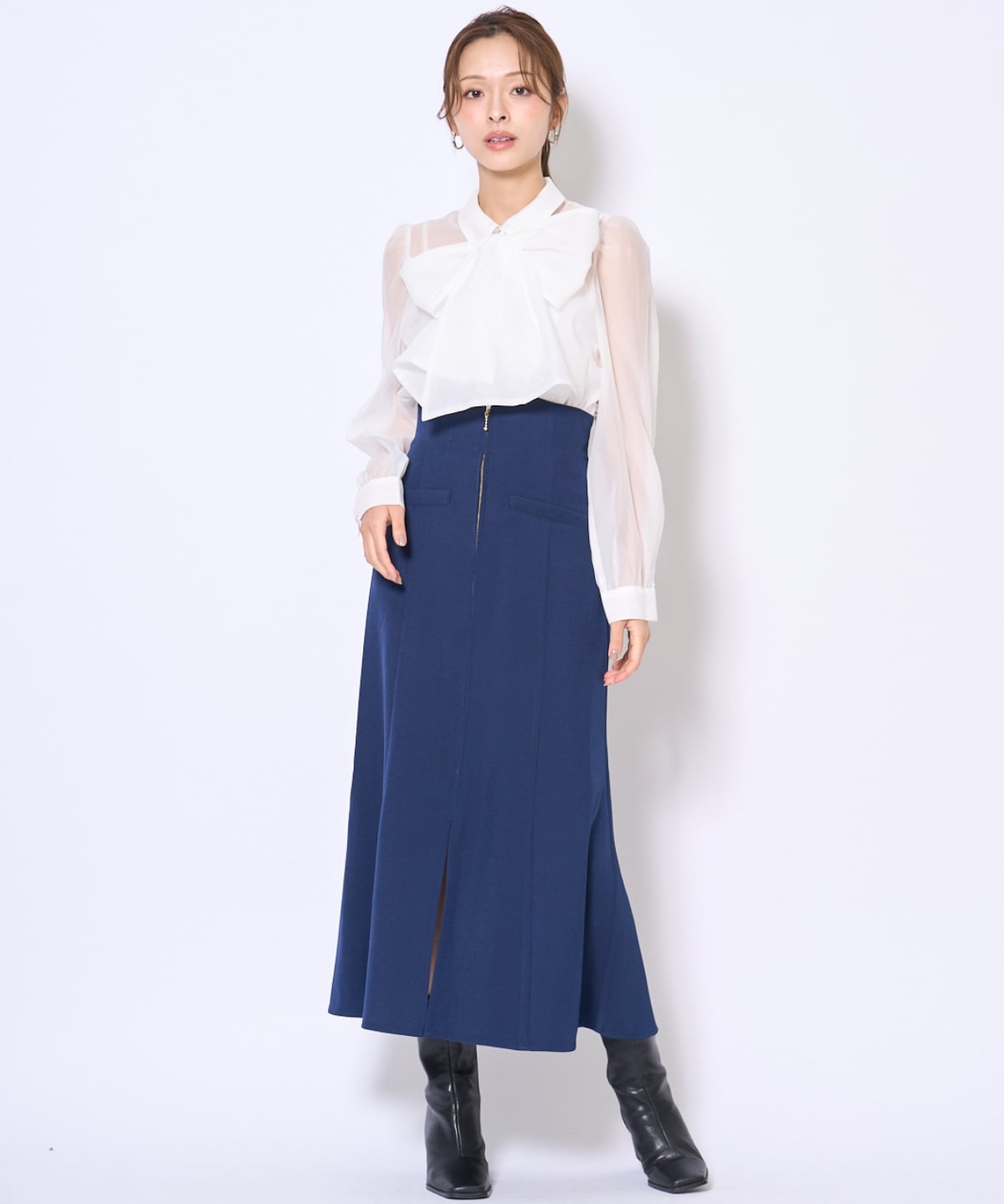 フロントZIPマーメイドスカート