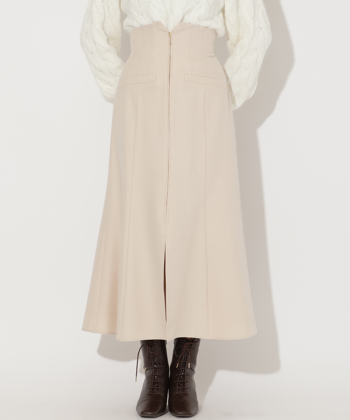 フロントZIPマーメイドスカート