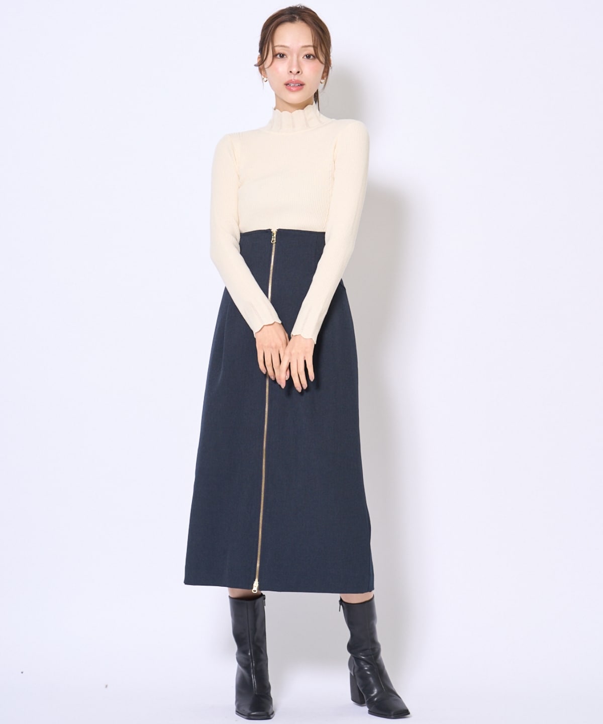 センターZIPスカート