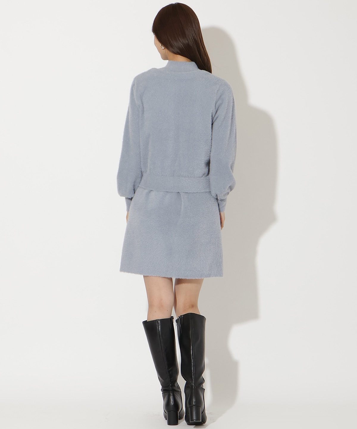 ラメフェザーニットアンサンブル