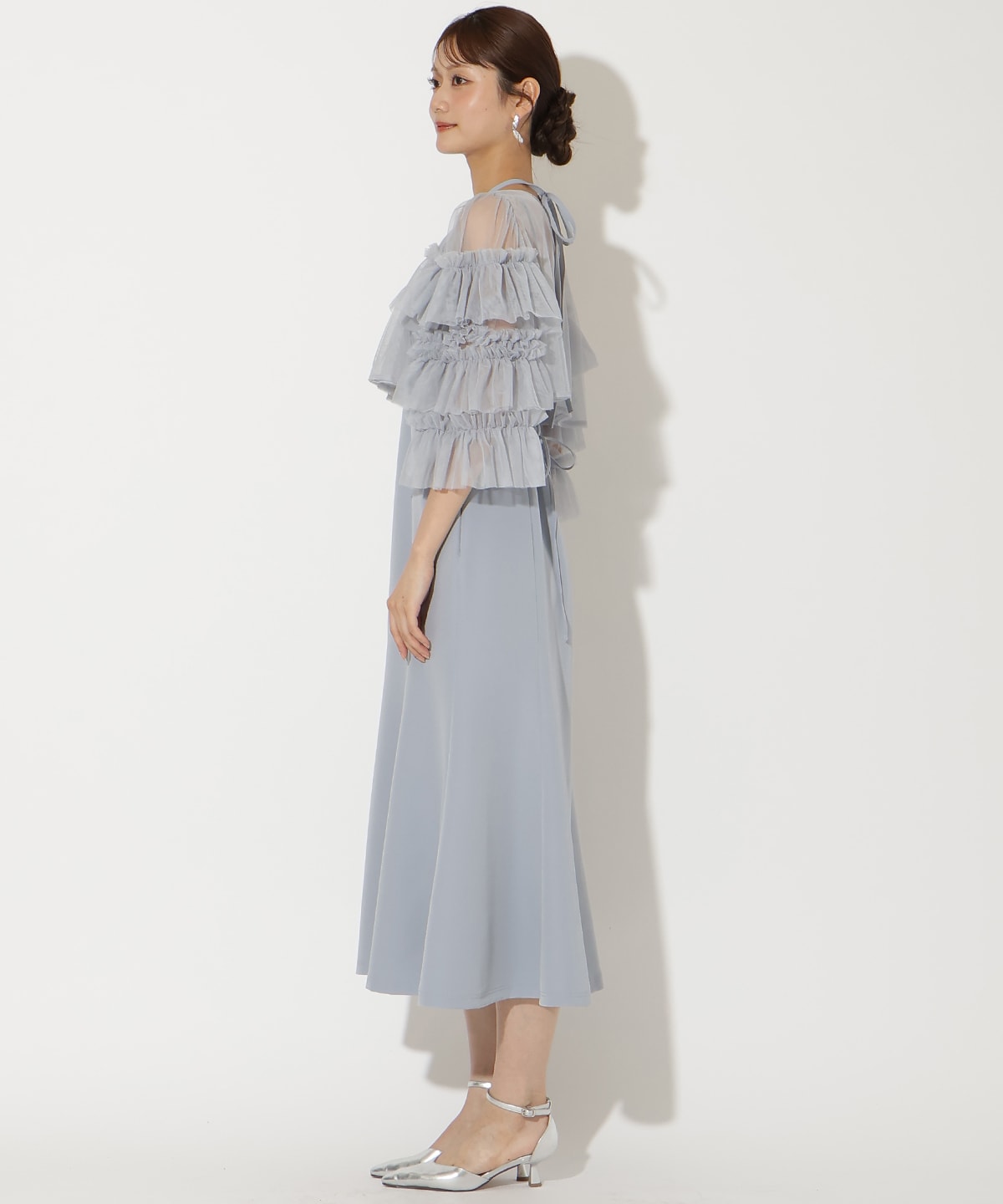 ティアードスリーブレイヤードドレス