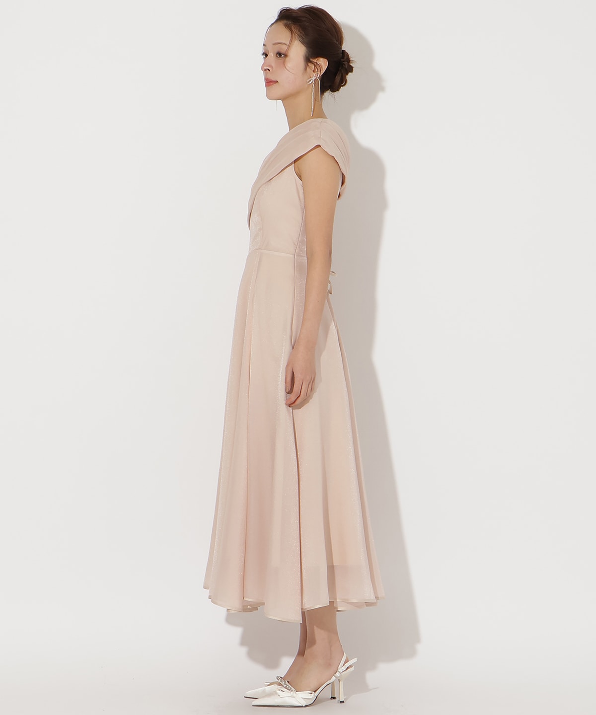 チュールカシュクールドレス