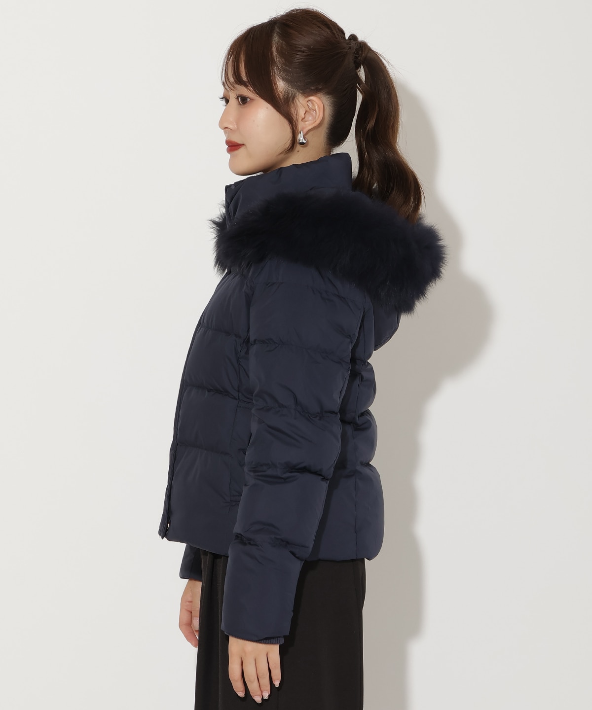 FOXファー付きショートダウン