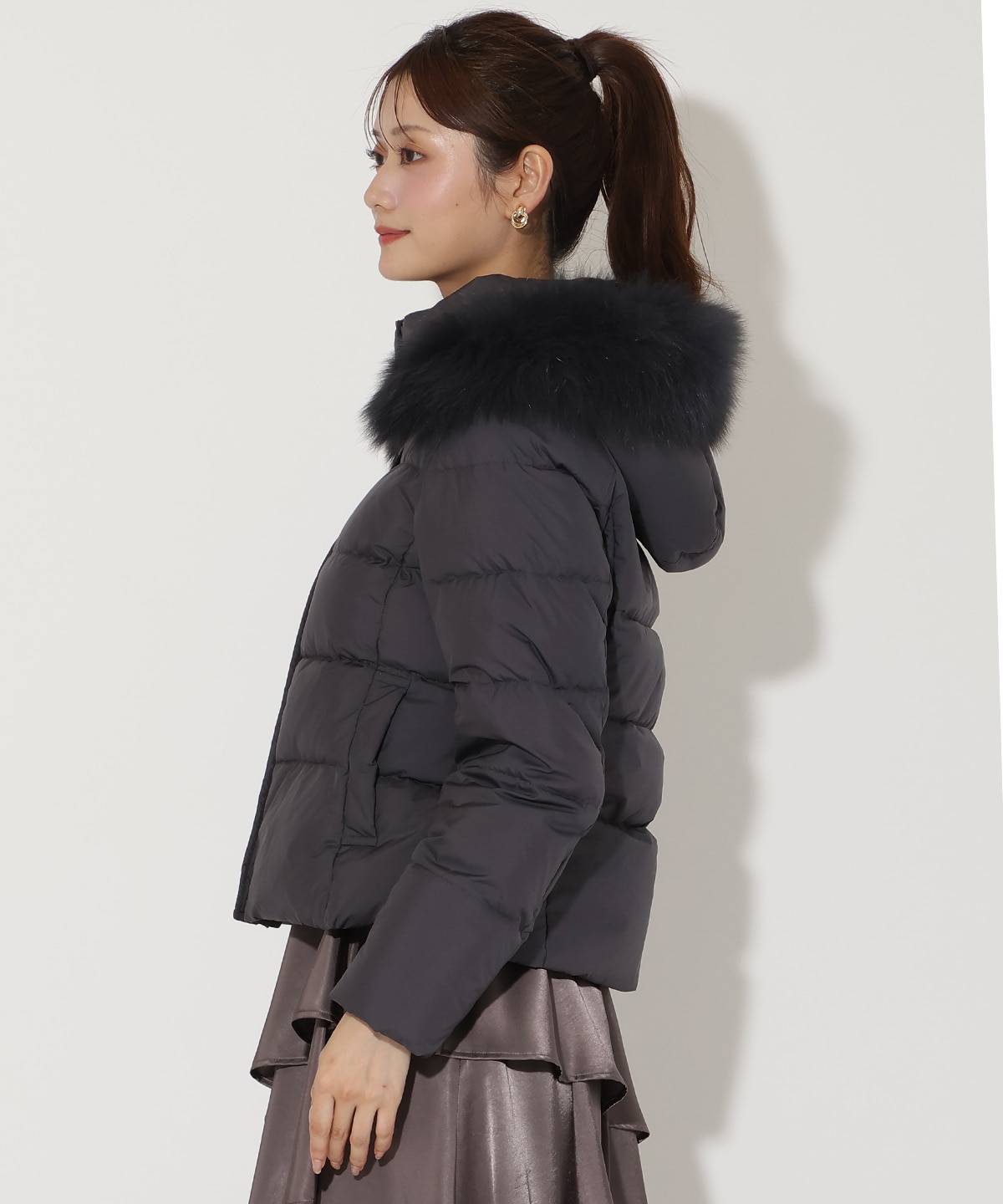 FOXファー付きプレミアムショートダウン