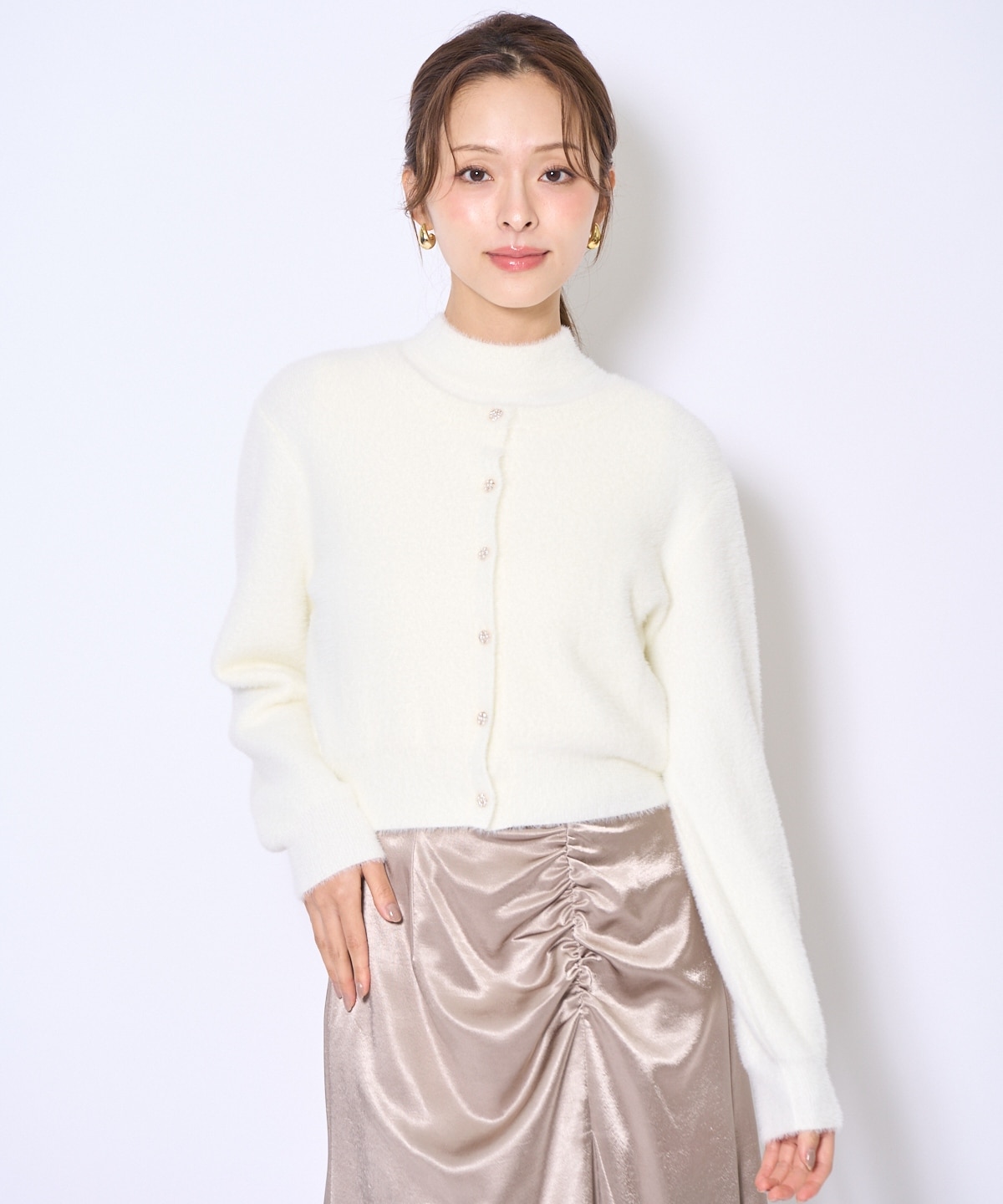 ラメフェザーニットアンサンブル