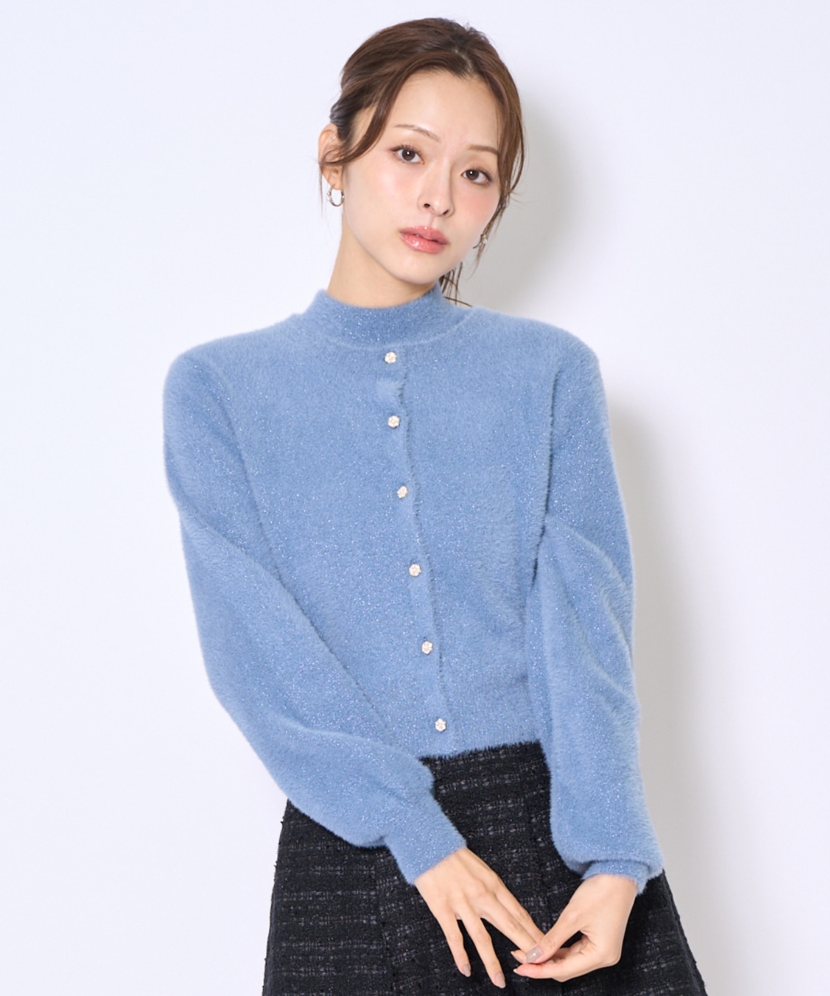 ラメフェザーニットアンサンブル