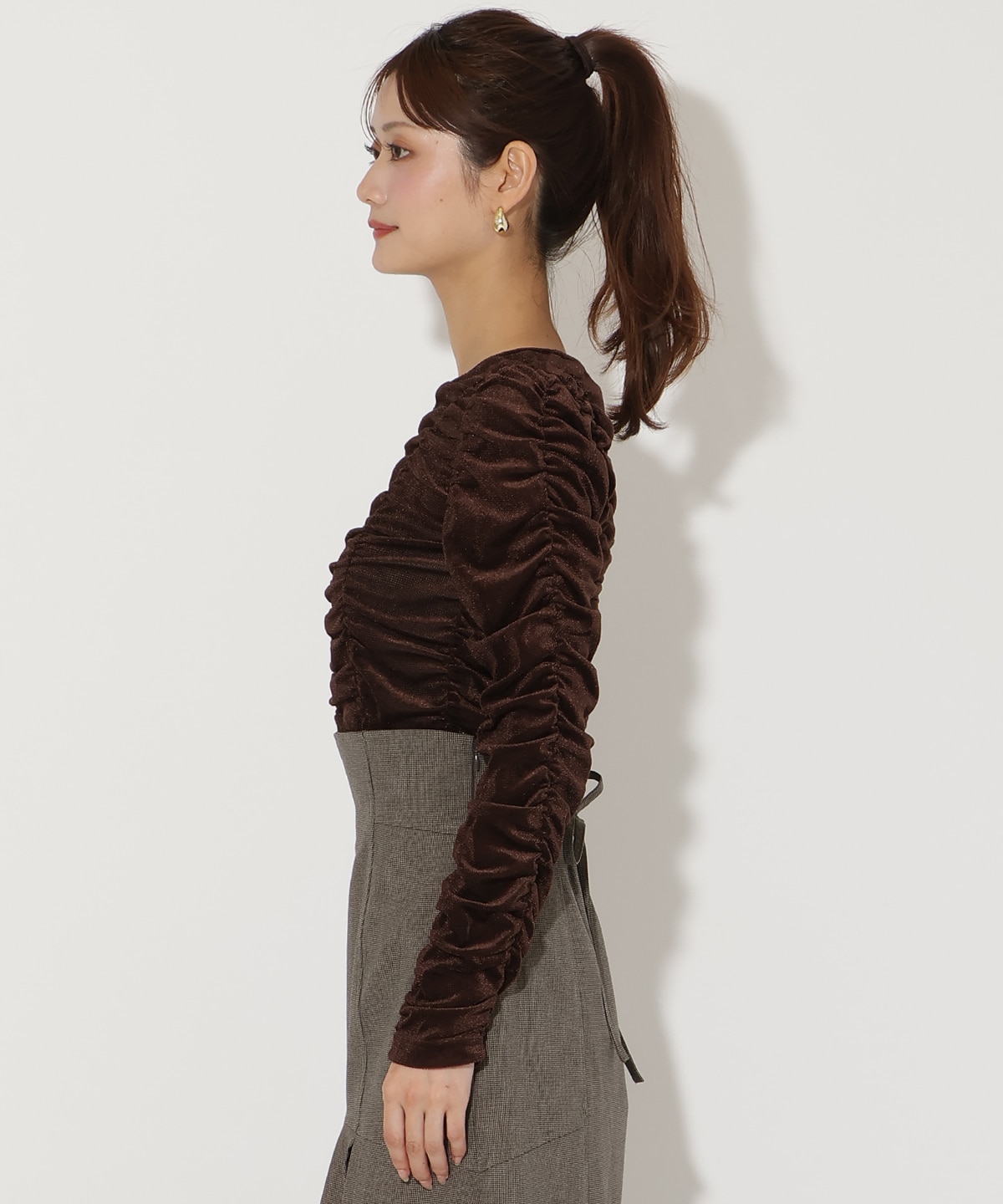 シャーリングベロアプルオーバー