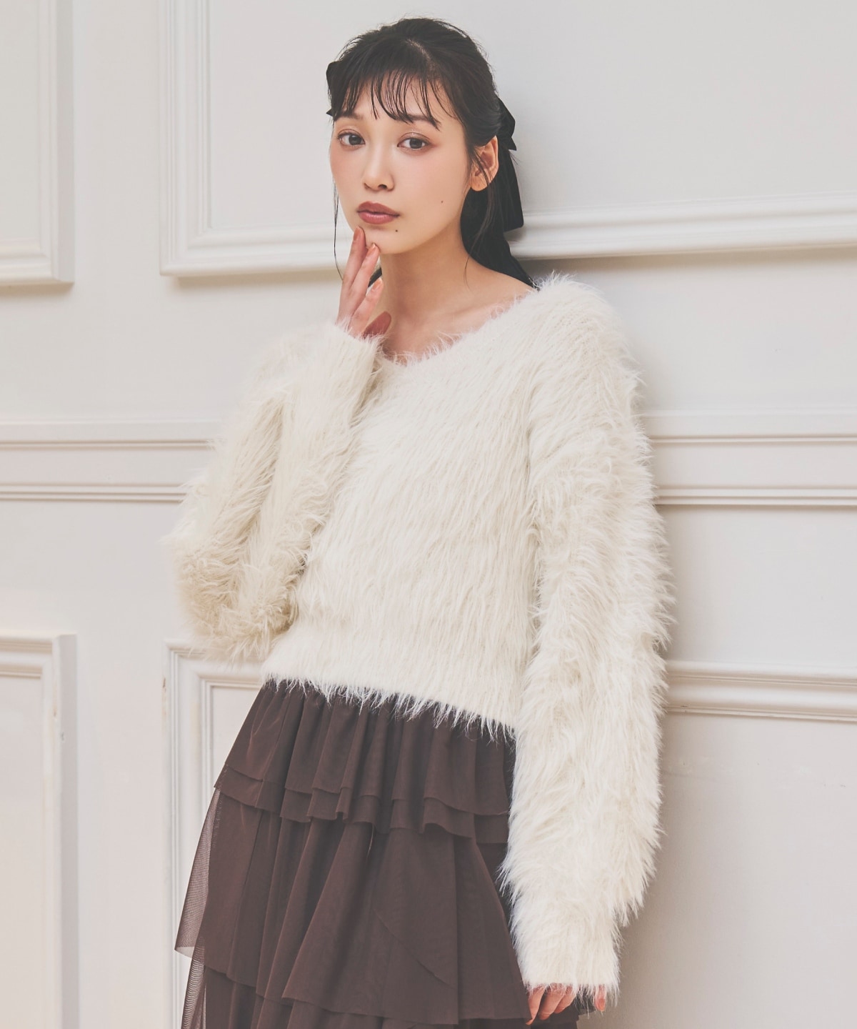 ロングフェザープルオーバー