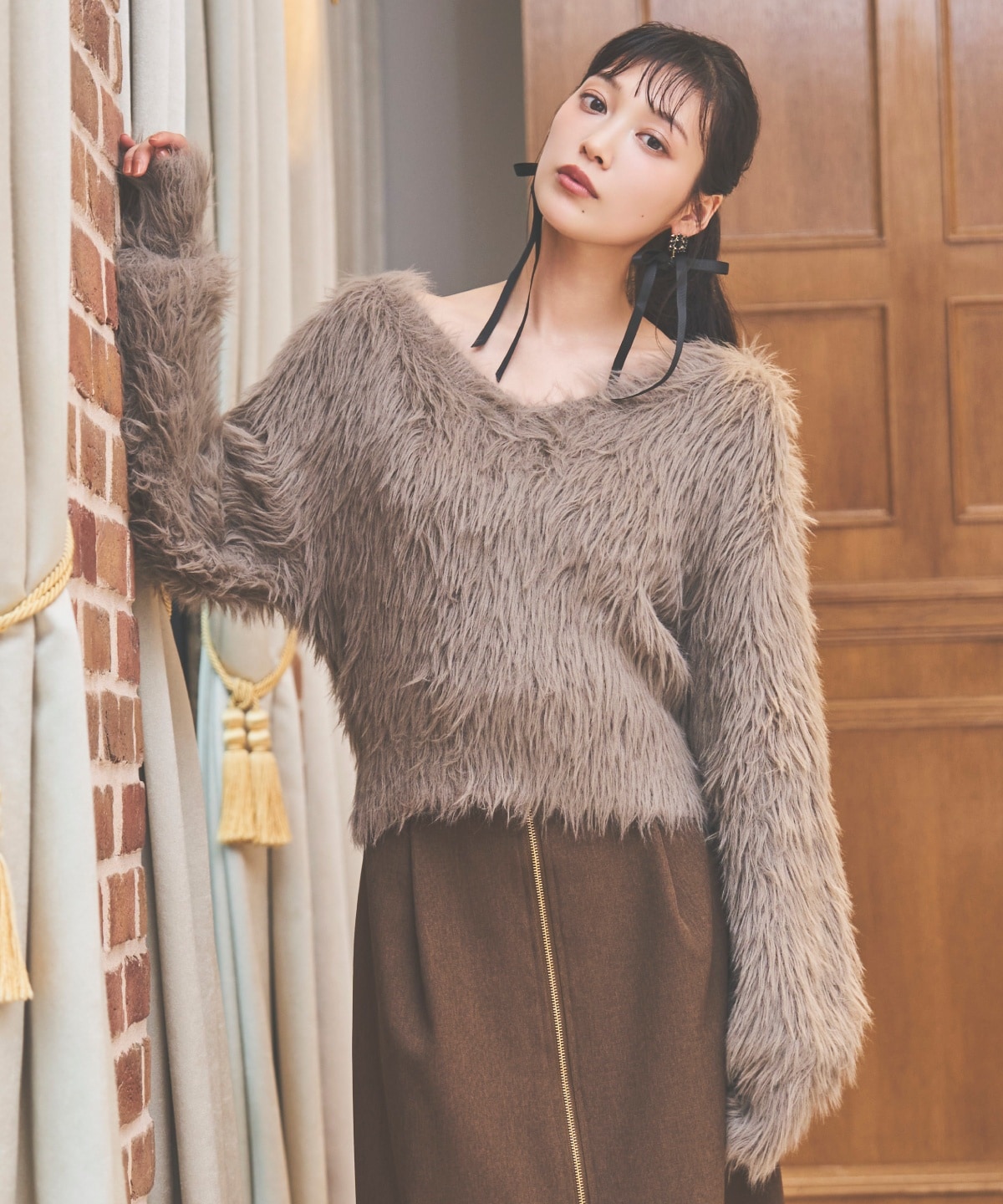 ロングフェザープルオーバー