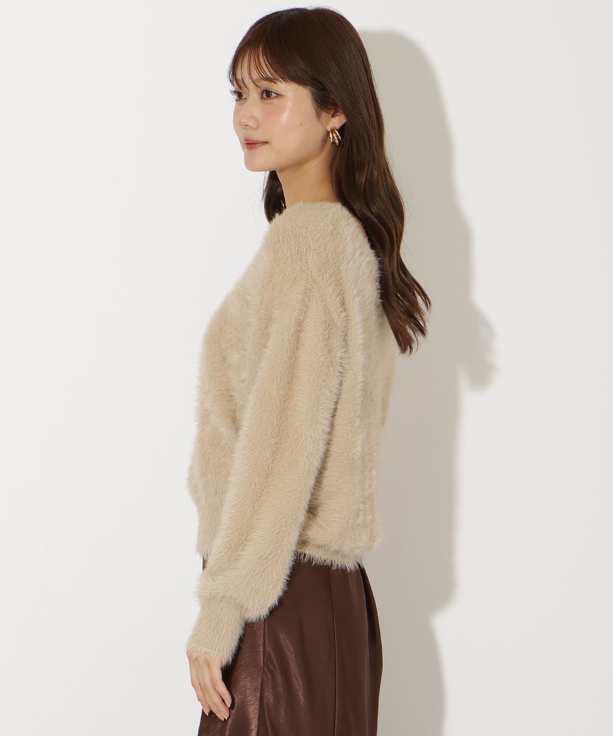 前後２WAYシャギーニットプルオーバー