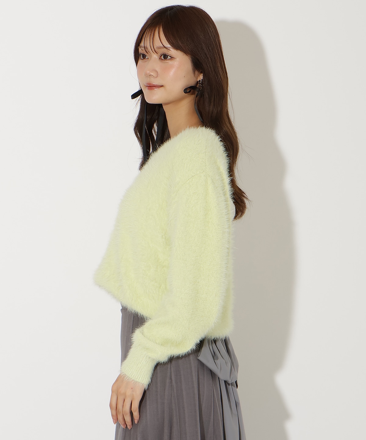 前後2WAYシャギーニットプルオーバー