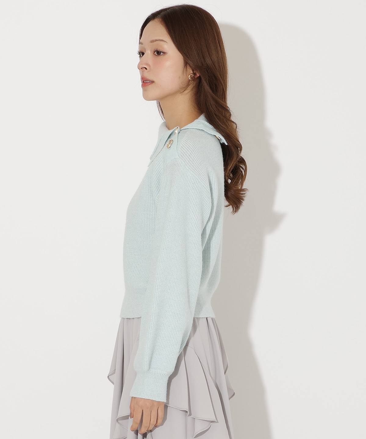 ショルダーボタンマルチウェイニットプルオーバー