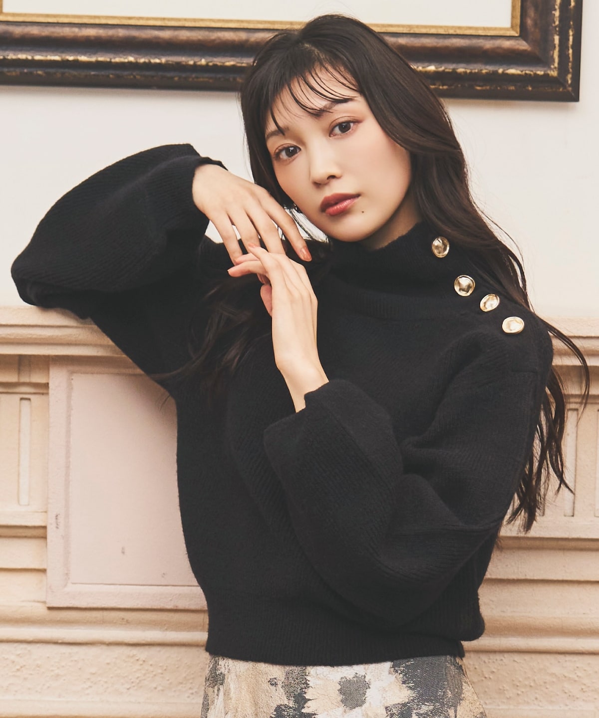 ショルダーボタンマルチウェイニットプルオーバー