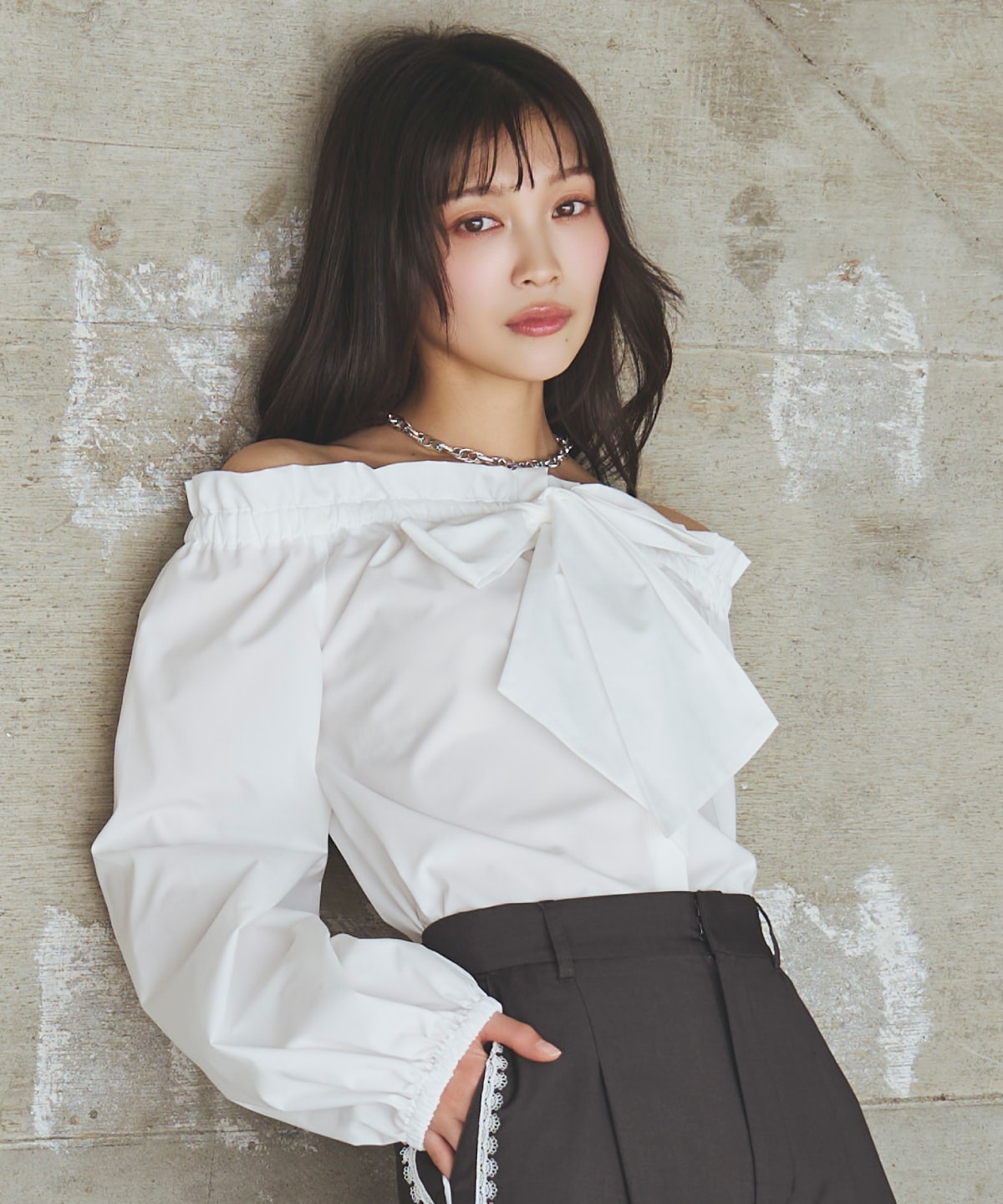 【先行予約受付中】ドロストボウタイ2WAYブラウス