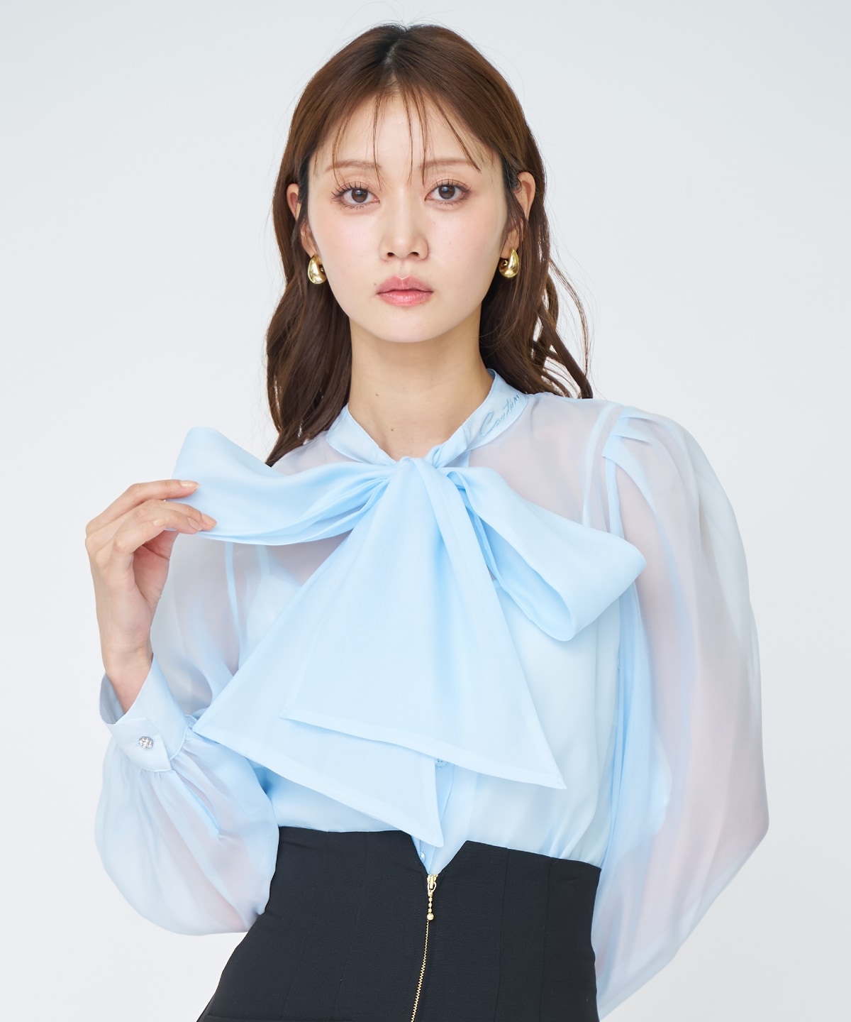 【先行予約受付中】シアーボウタイブラウス