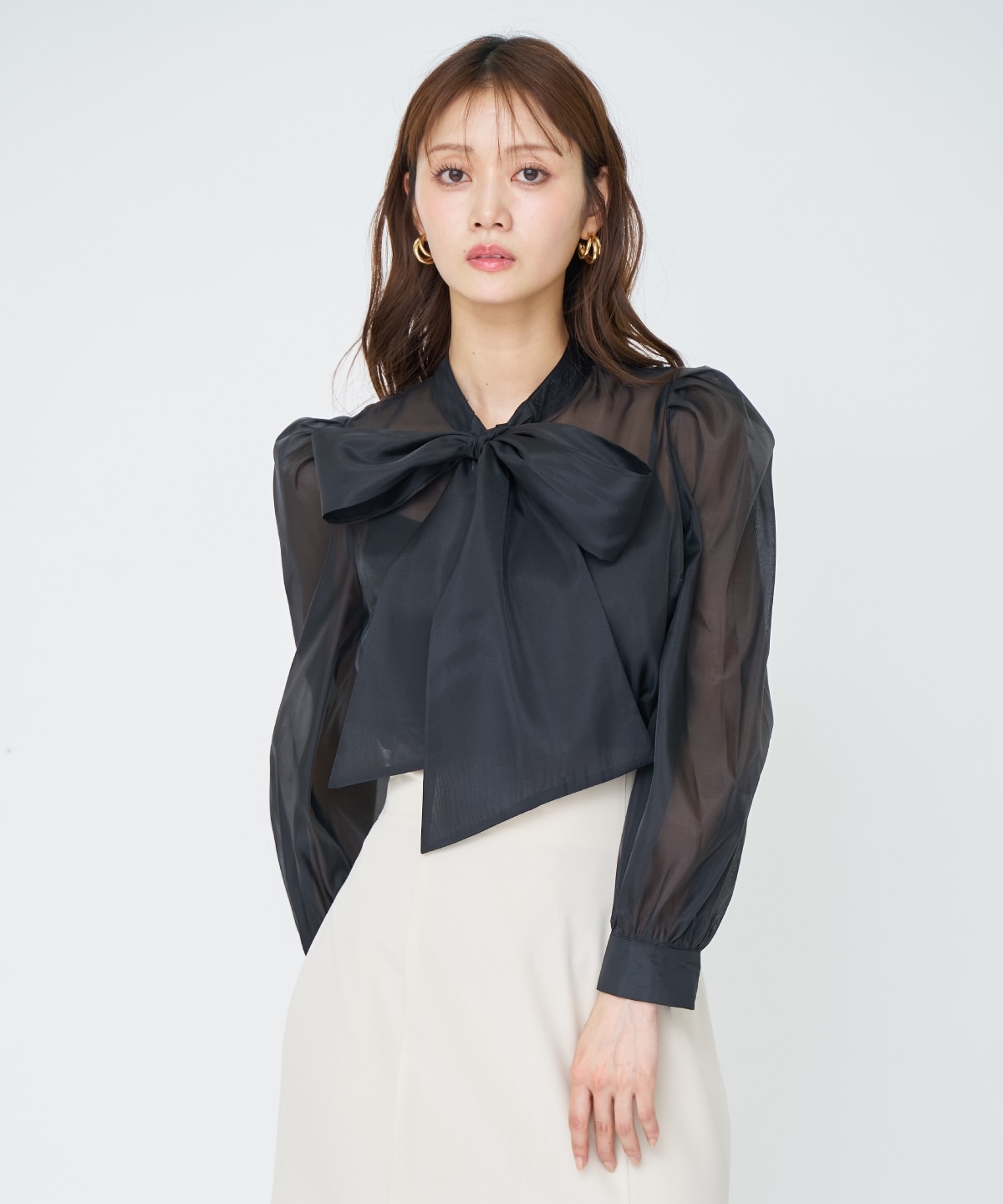 【先行予約受付中】シアーボウタイブラウス
