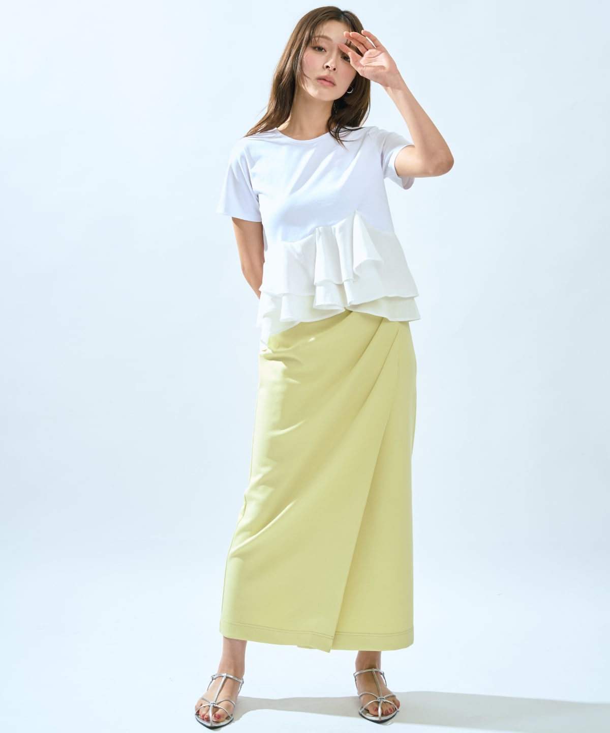 【先行予約受付中】ハイストレッチタックストレートスカート