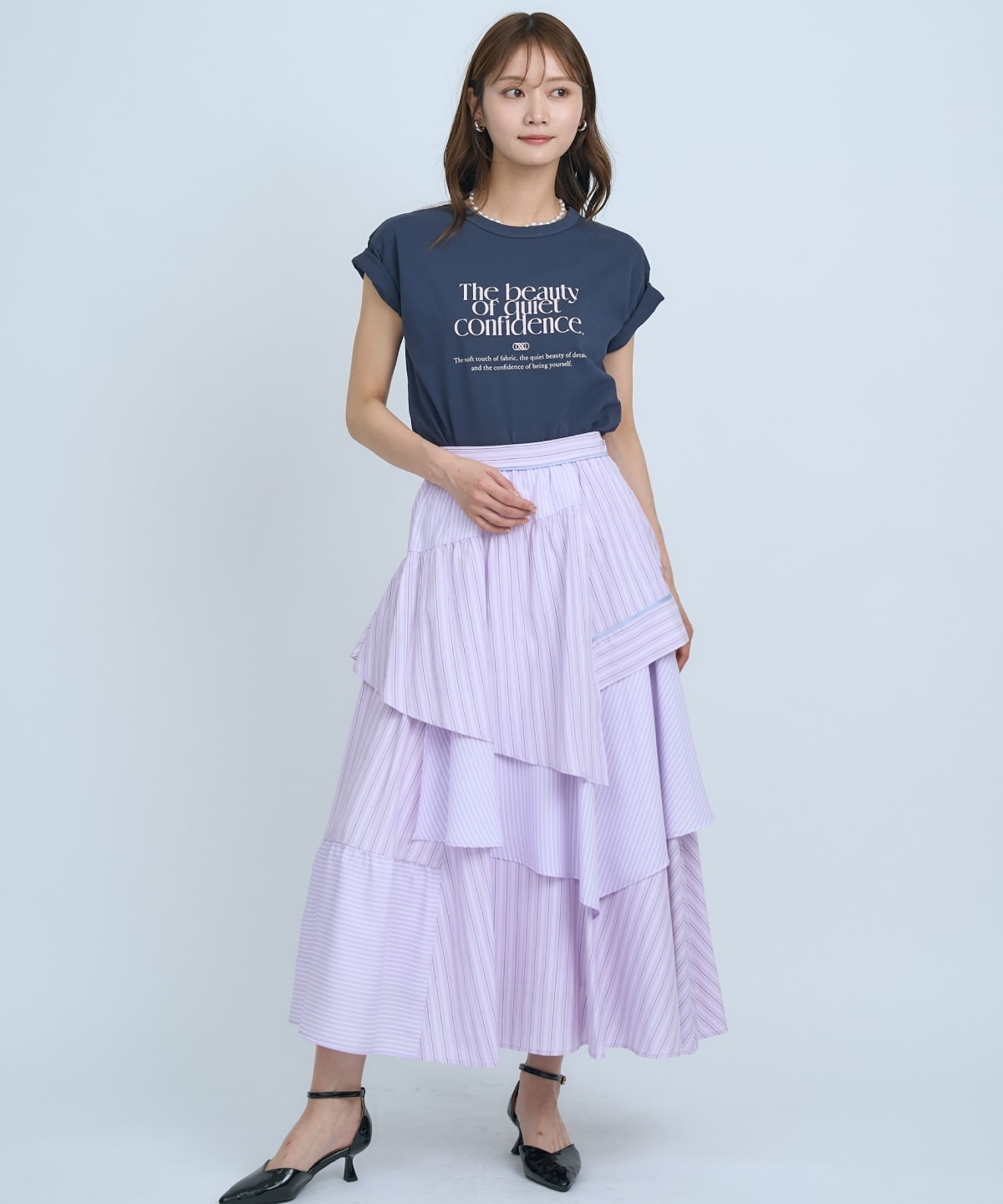 マルチストライプスカート