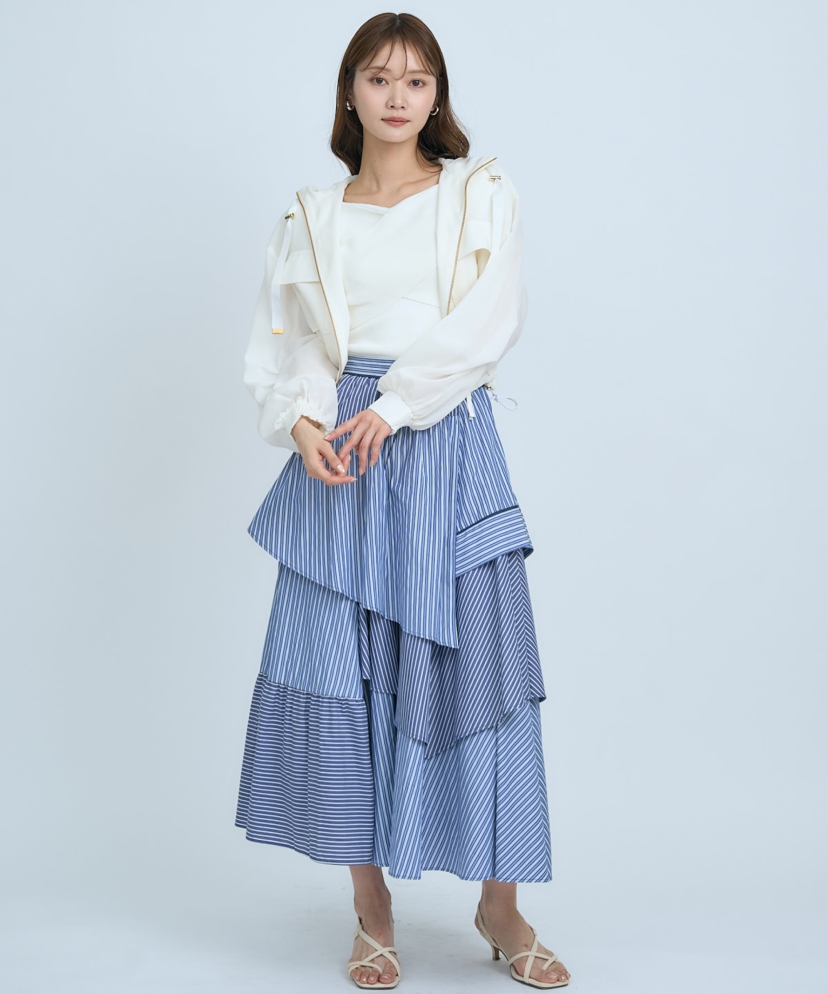 マルチストライプスカート