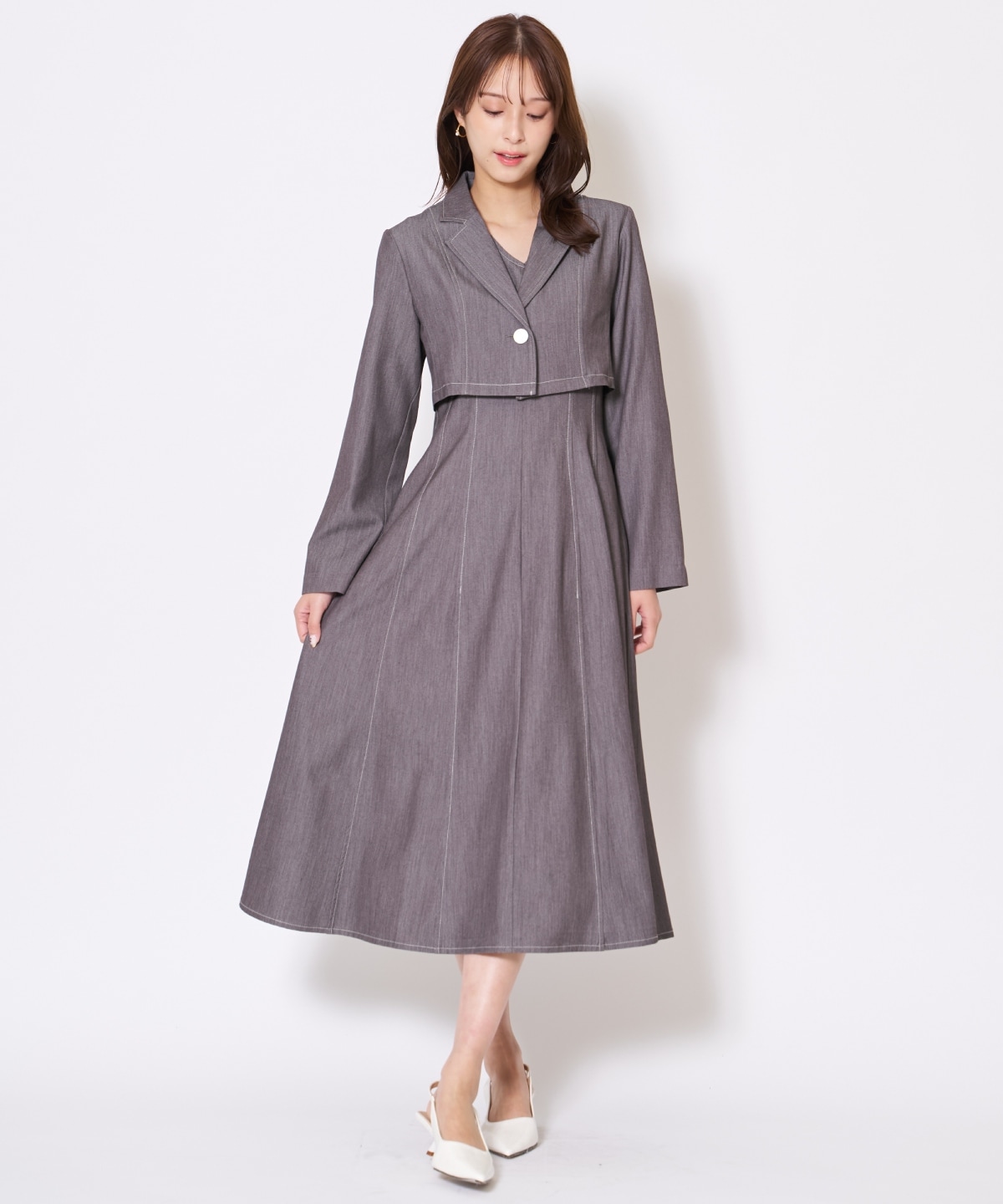 【先行予約受付中】ジャケット×ワンピースセットアップ