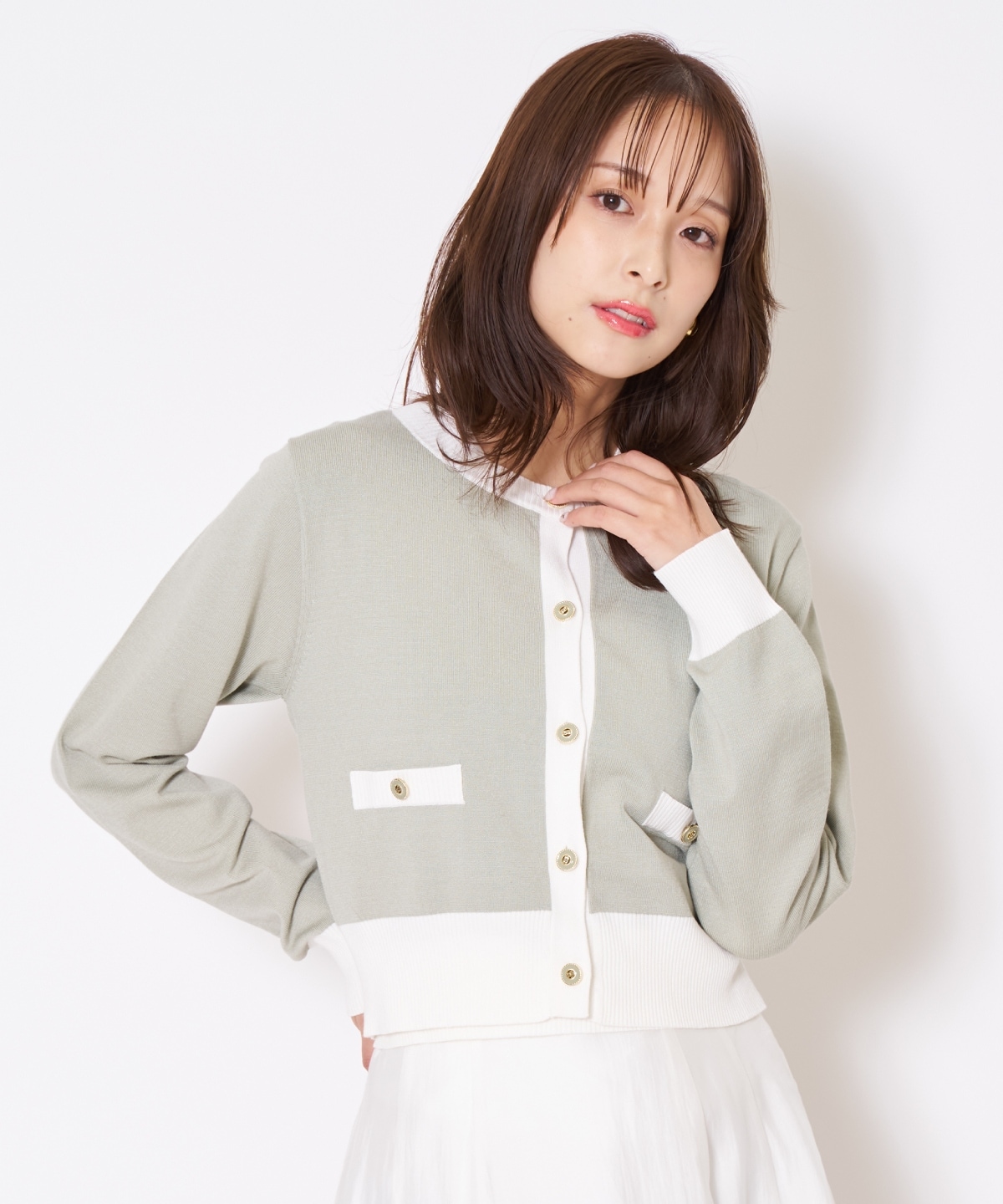 【先行予約受付中】バイカラーニットアンサンブル