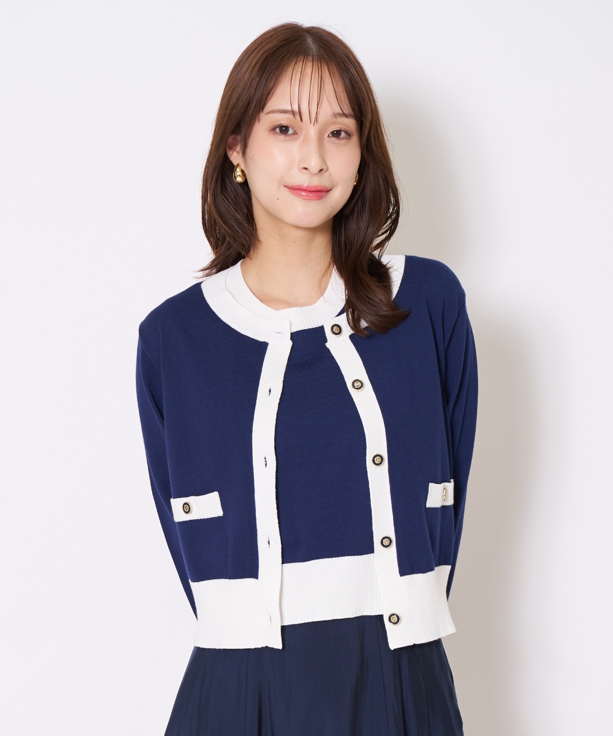 【先行予約受付中】バイカラーニットアンサンブル